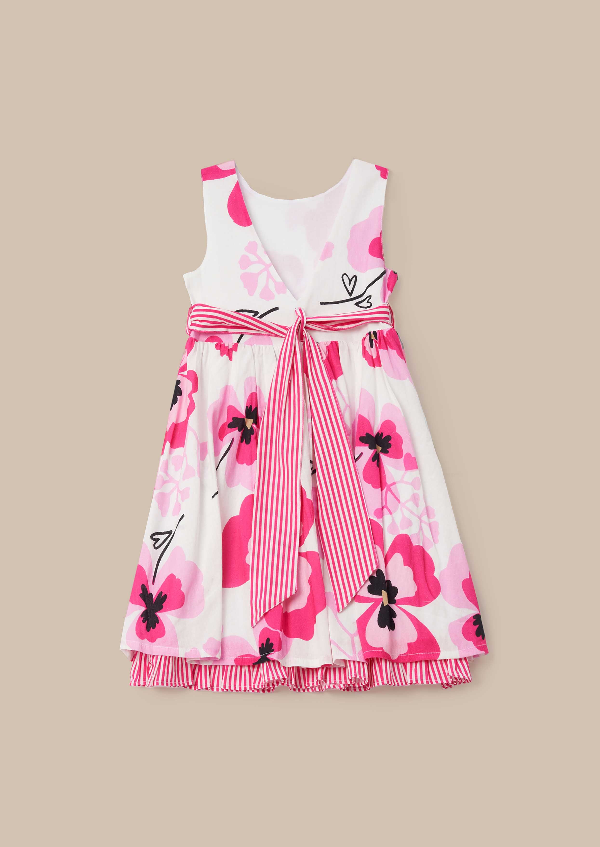 Bella Pink Pansy Print Dress