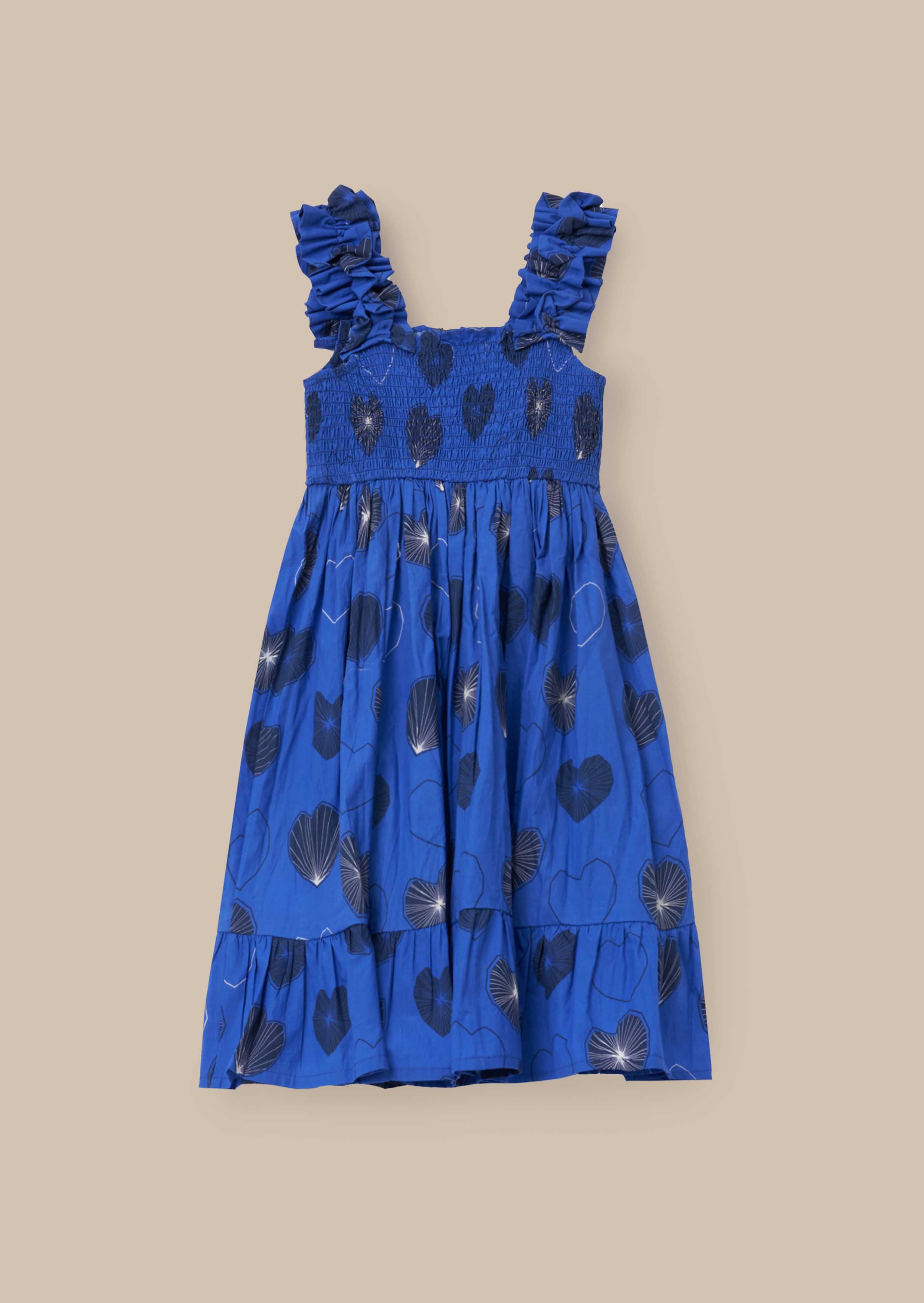 cotton blue princess gown