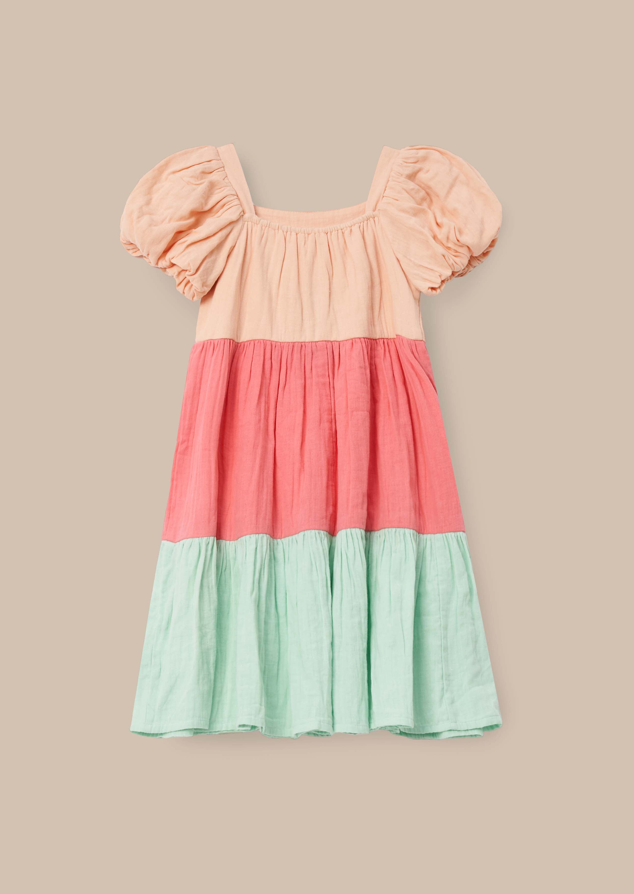 Casey Multi Tiered Colourblock Dress