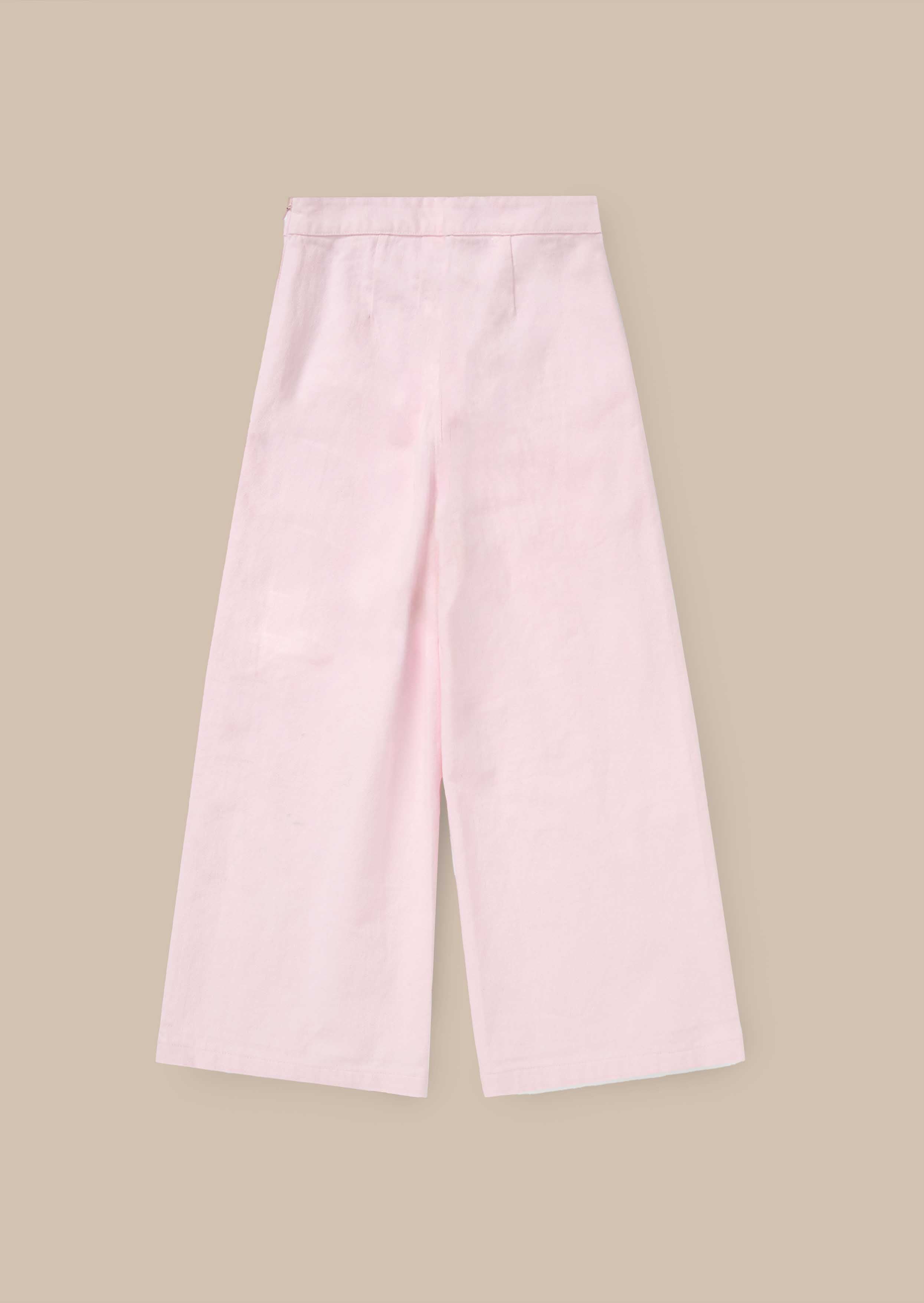 cotton Pink Washed Trousers