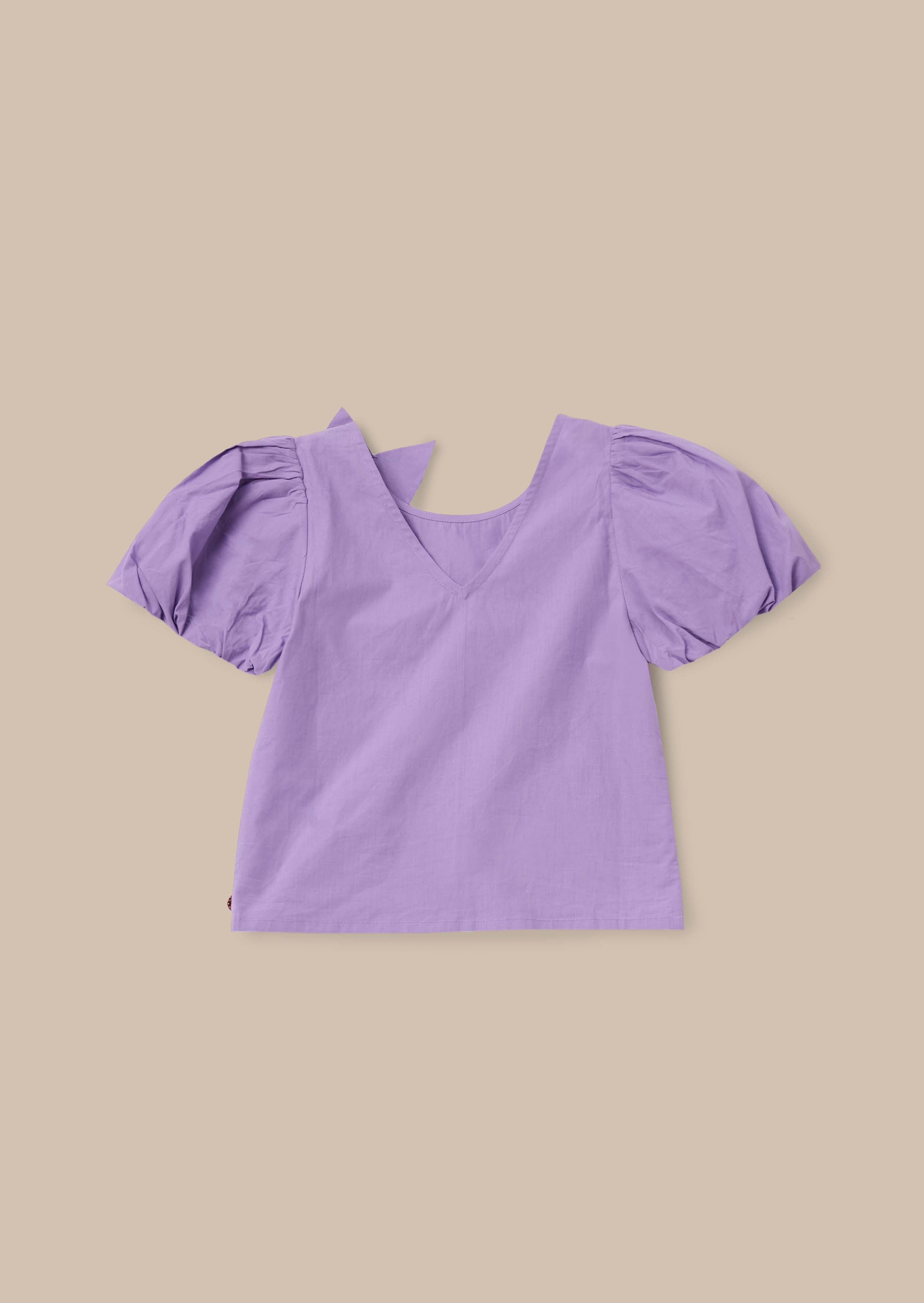 Roxie Purple Corsage Woven Top