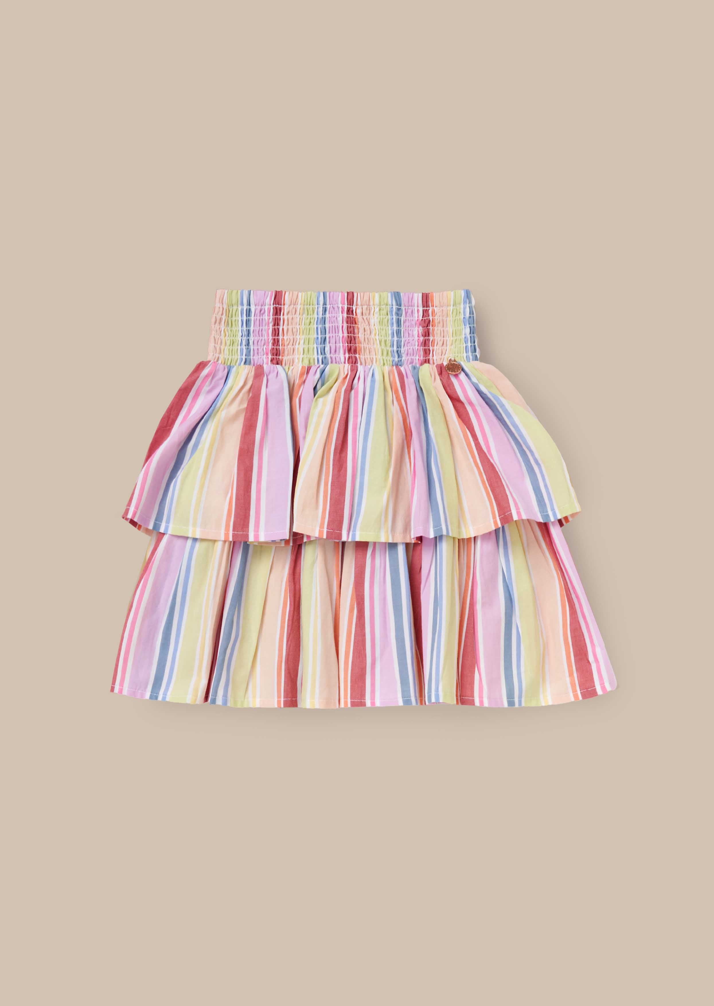 Faye Multi Stripe Tiered Skirt