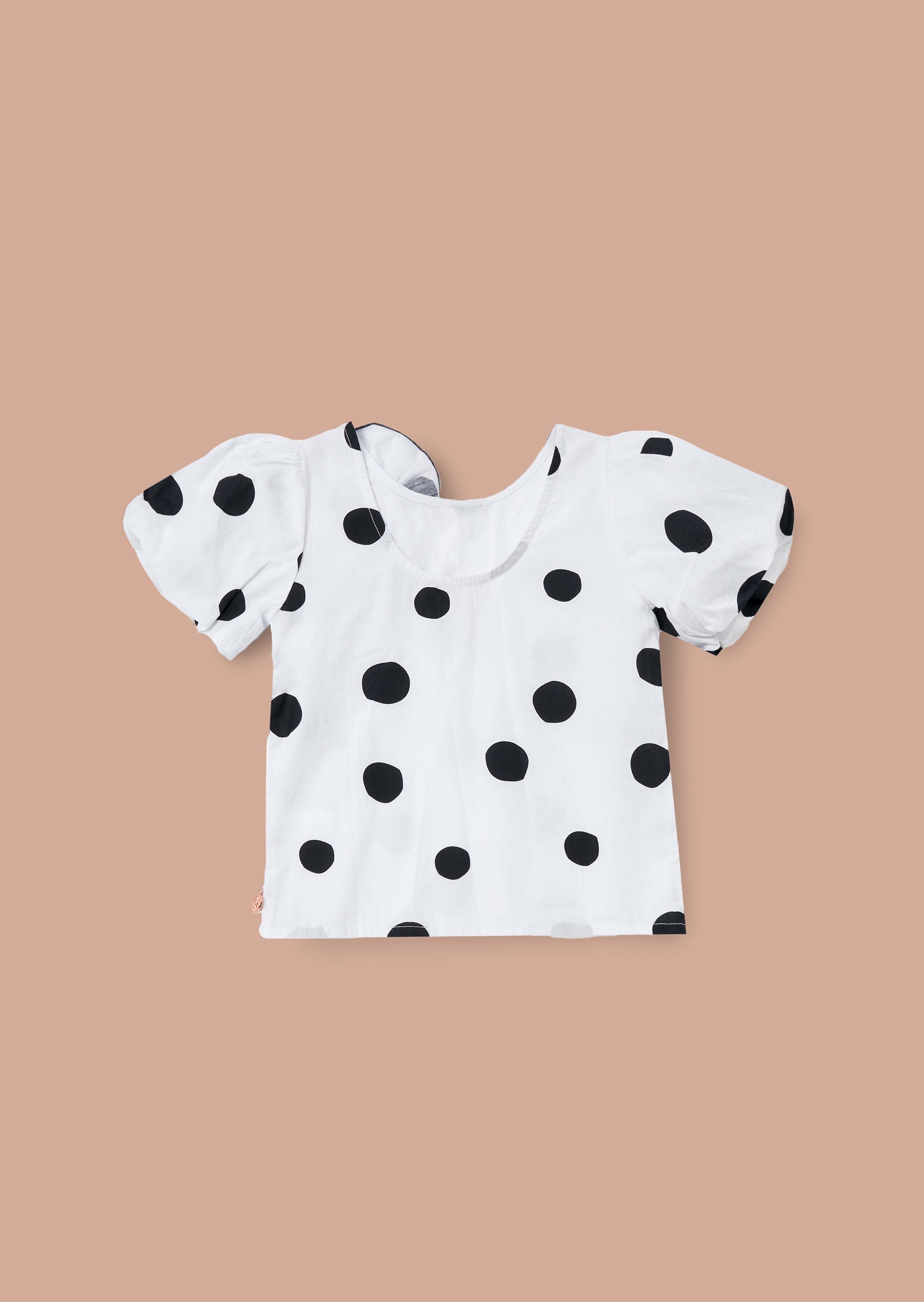 Amari White Spotty Corsage Top