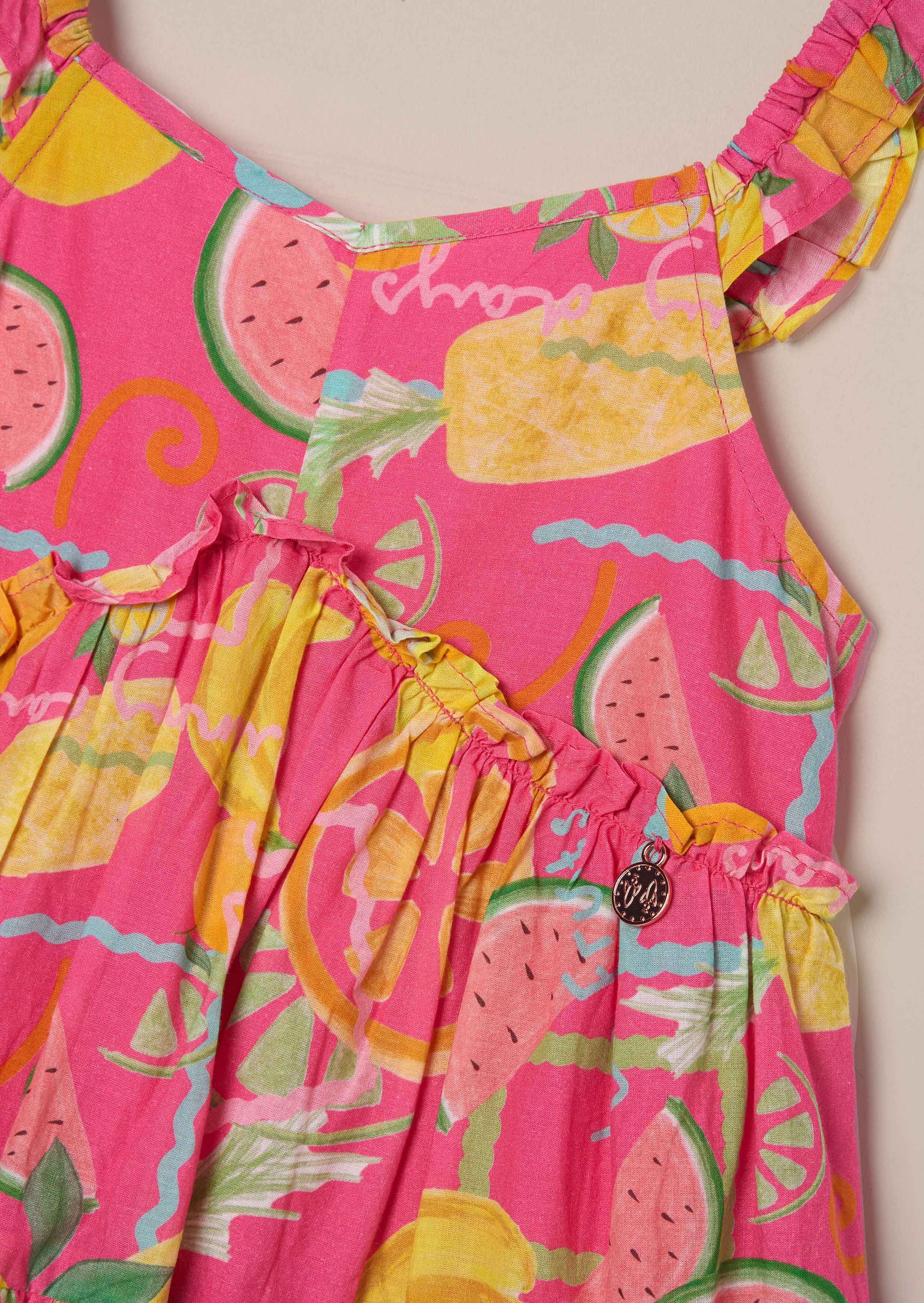 Eliana Pink Fruit Print Sundress