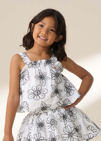 Maya White Embroidered Woven Top