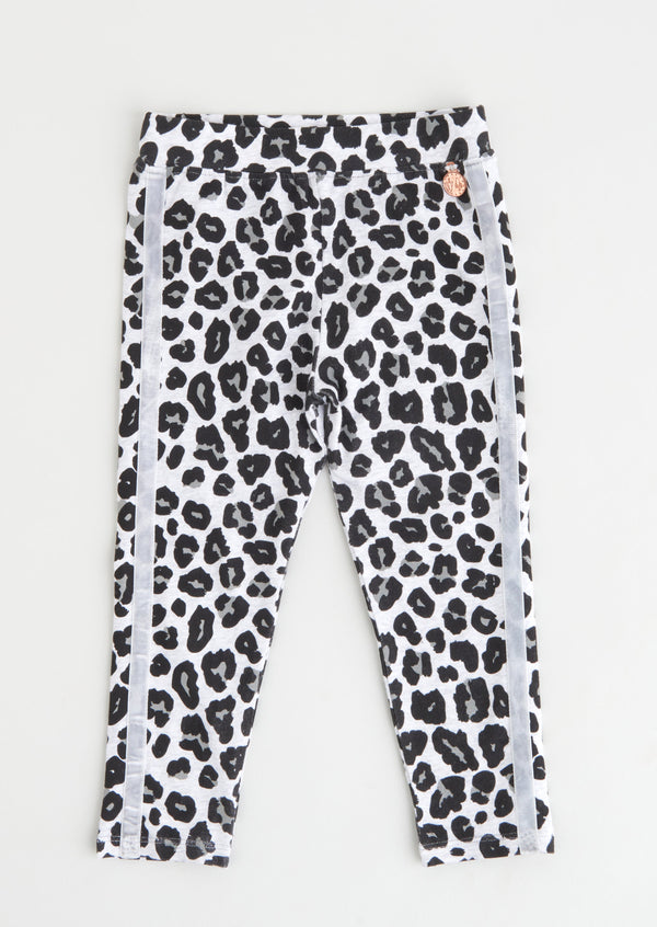 Baby Girl Leopard Printed Grey Leggings