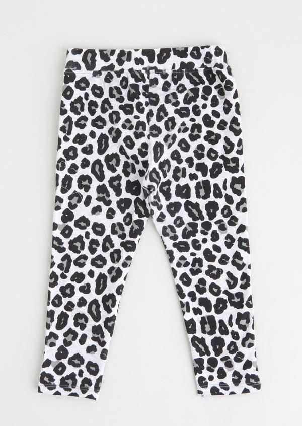 Baby Girl Leopard Printed Grey Leggings
