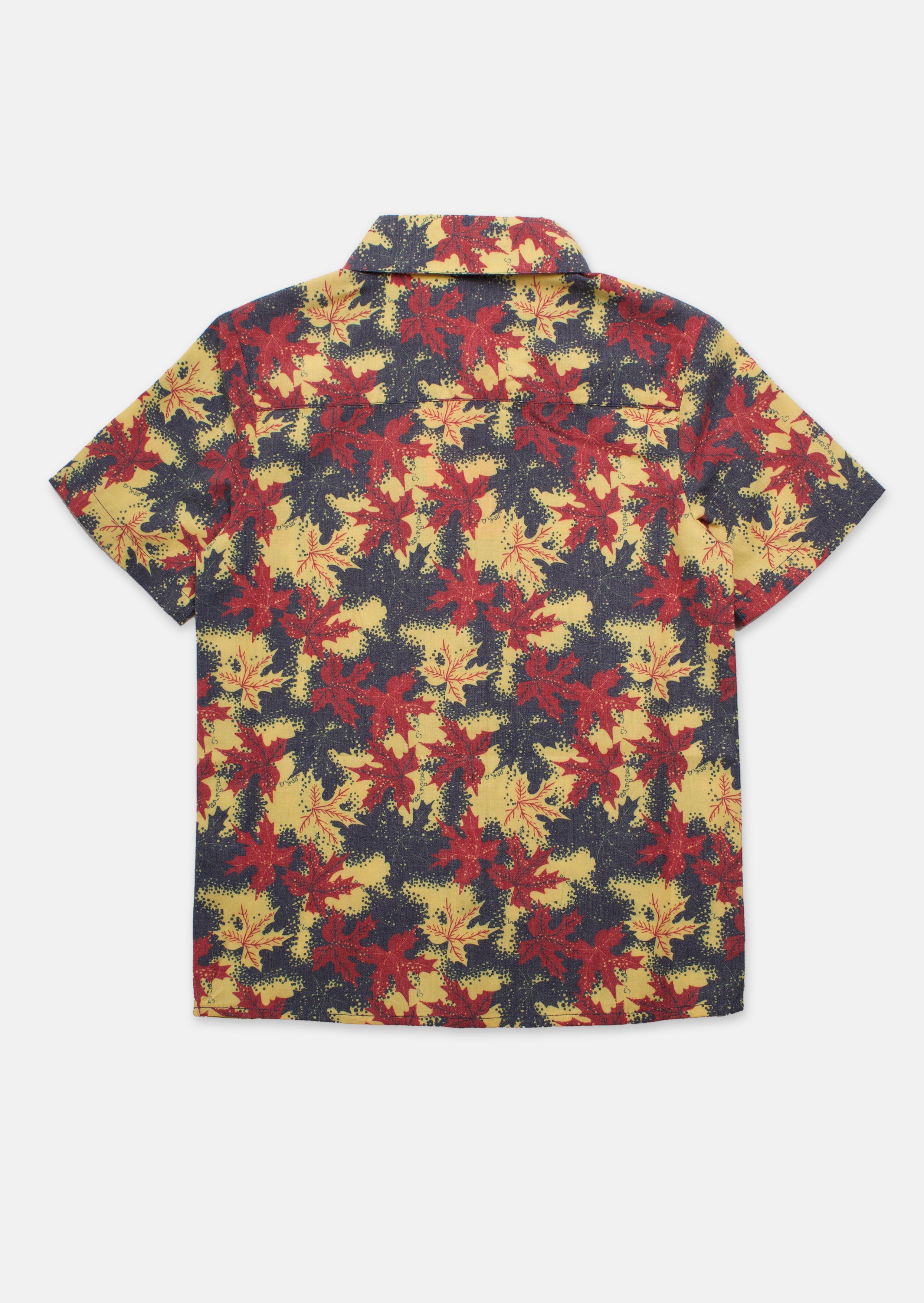 Boys Leaf Printed Cotton Half Sleeves Shirt