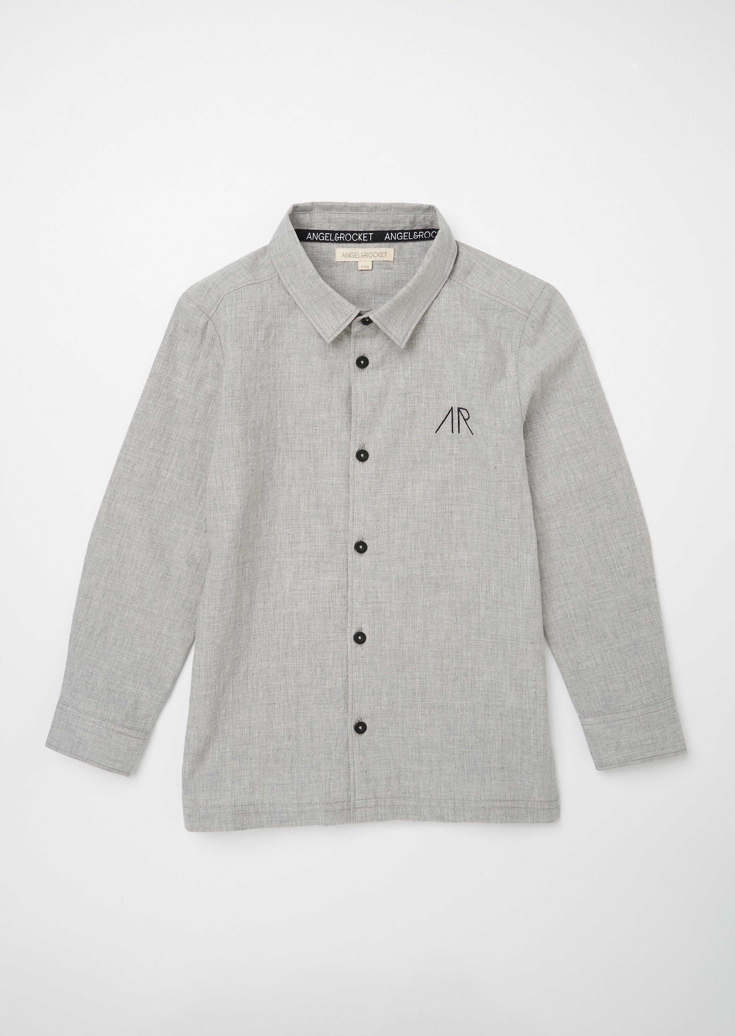 Boys Cotton Grey Full Sleeves Smart Shirt