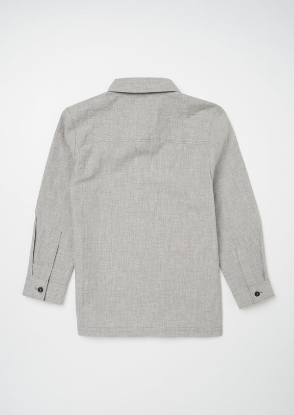Boys Cotton Grey Full Sleeve Smart Shirt