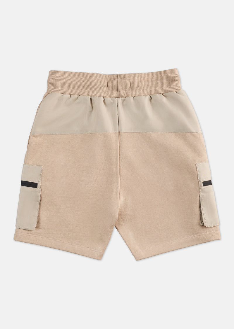 Boys Solid Brown Short with Pocket