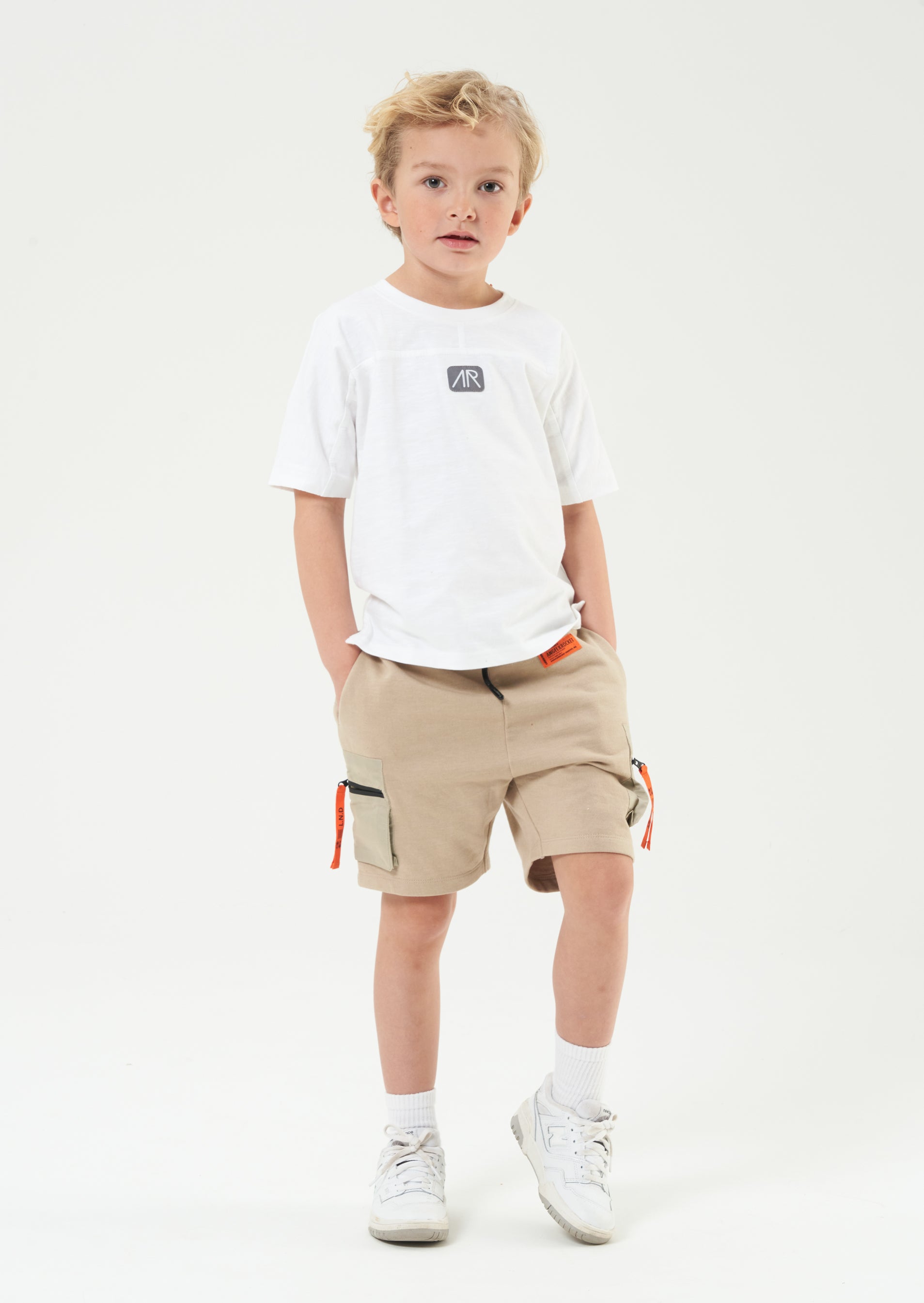 Boys Solid Brown Shorts with Pocket