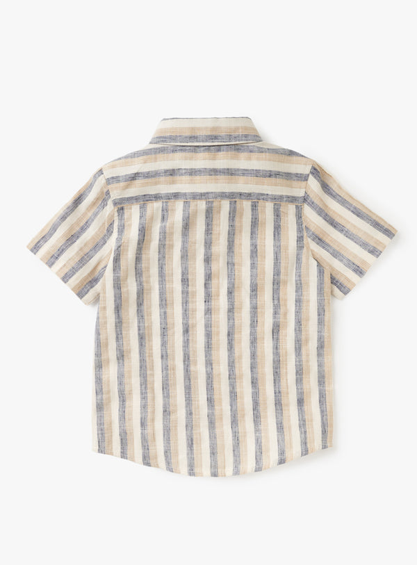 Baby Boy Striped Half Sleeve Smart Shirt