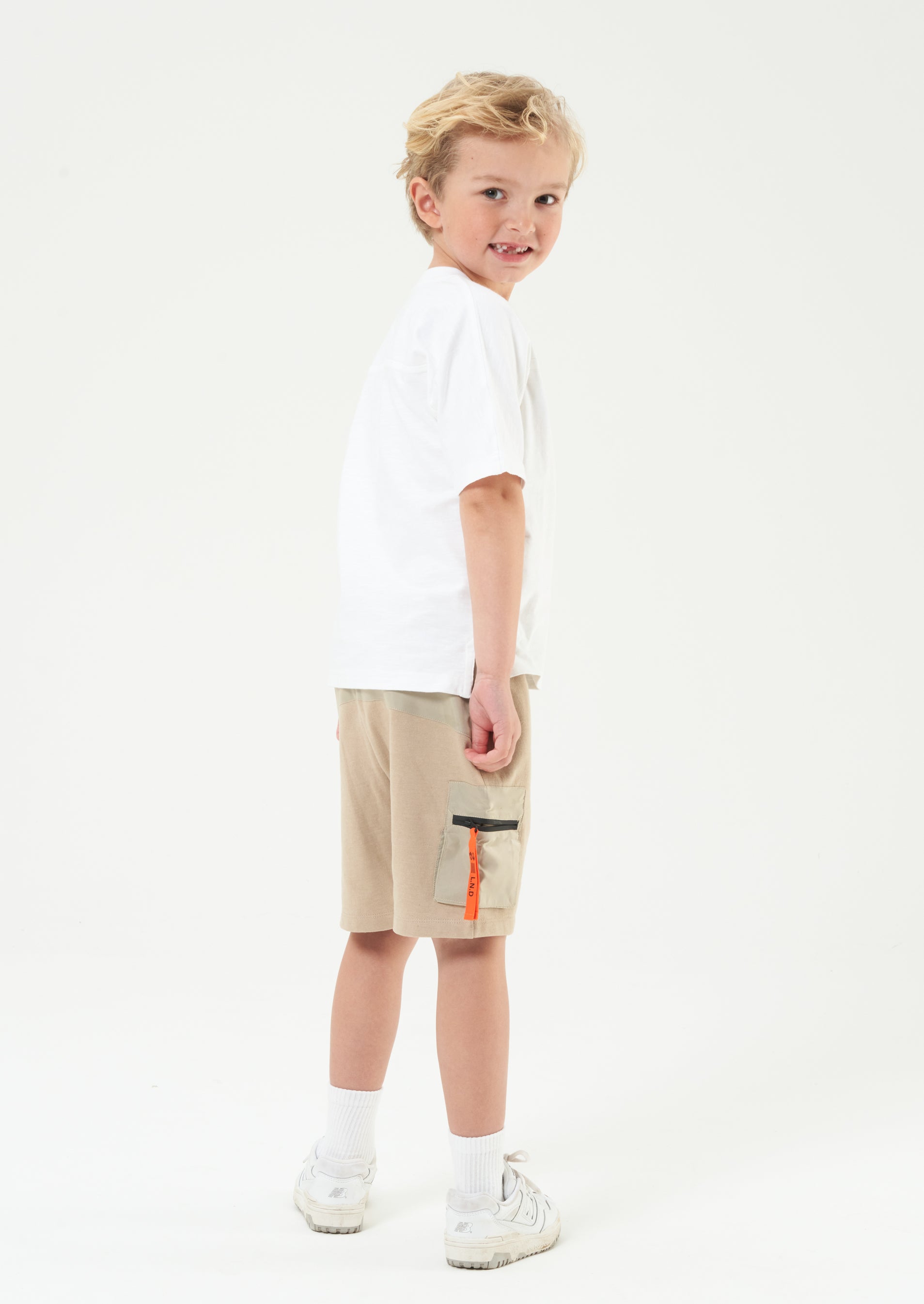 Boys Solid Brown Shorts with Pocket