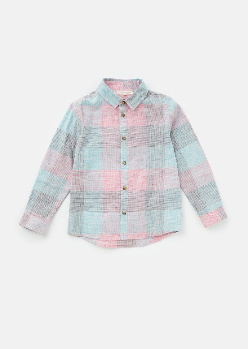 Boys Checked Cotton Full Sleeve Shirt