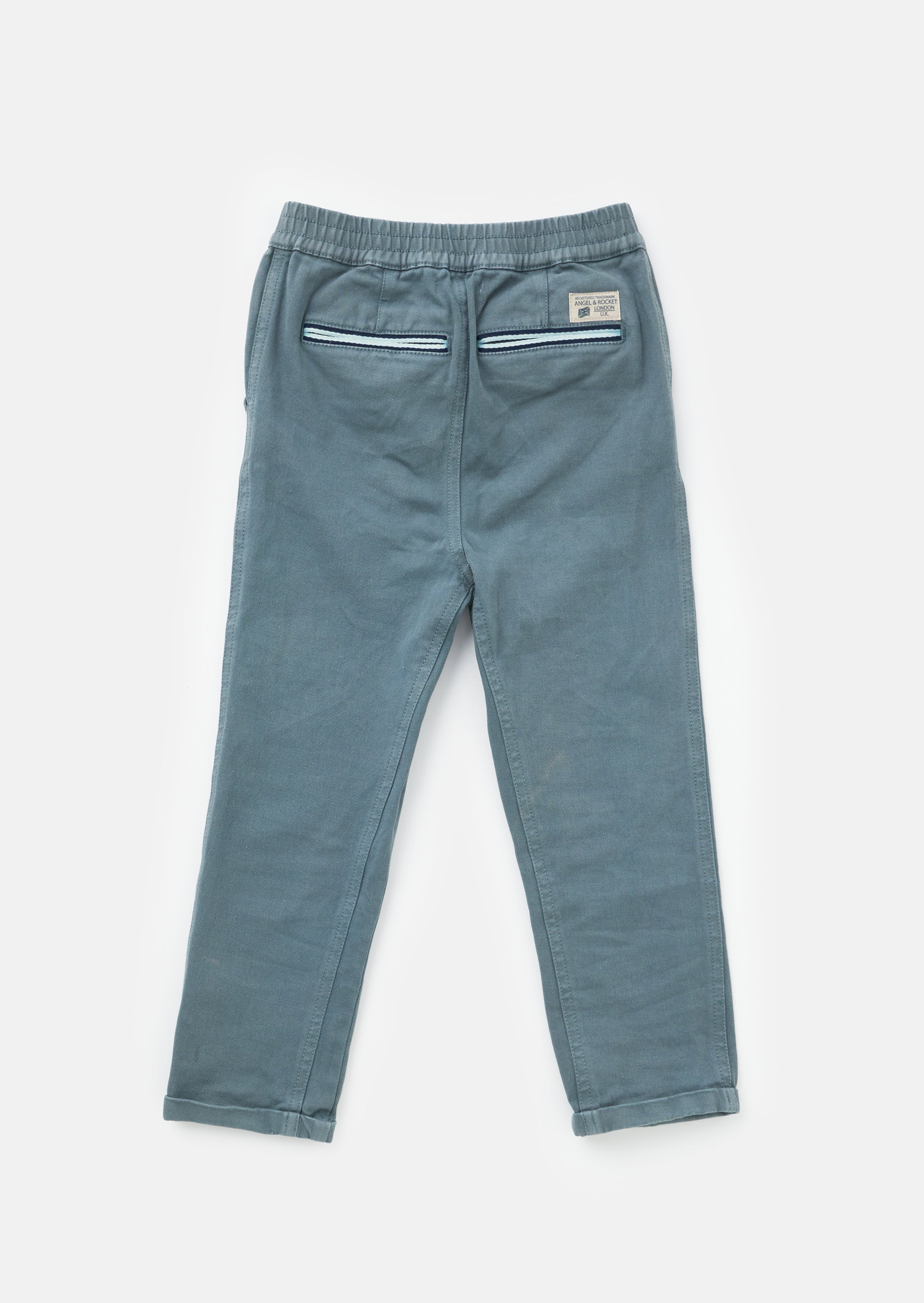 Boys Blue Elasticated Waist Smart Chino Pants