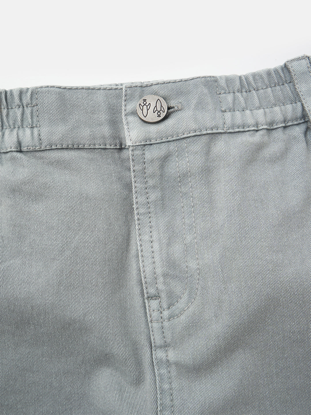 Boys Grey Elasticated Waist Smart Chino Pants