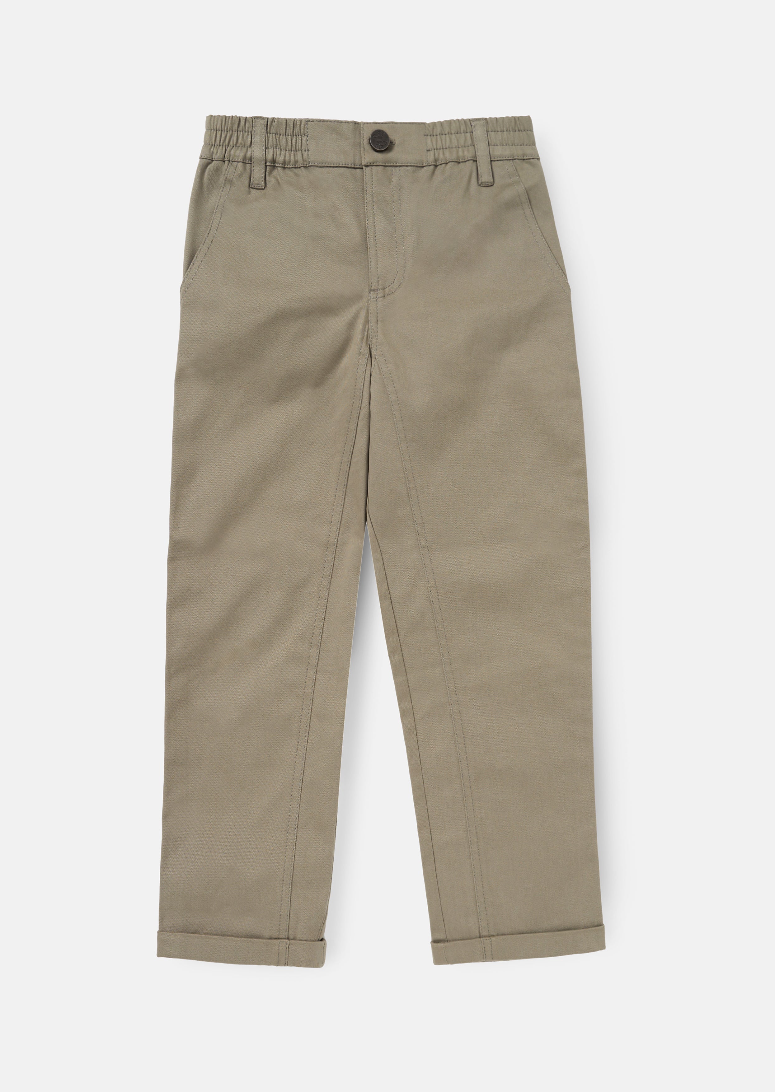 Boys Navy Cotton Smart Pants