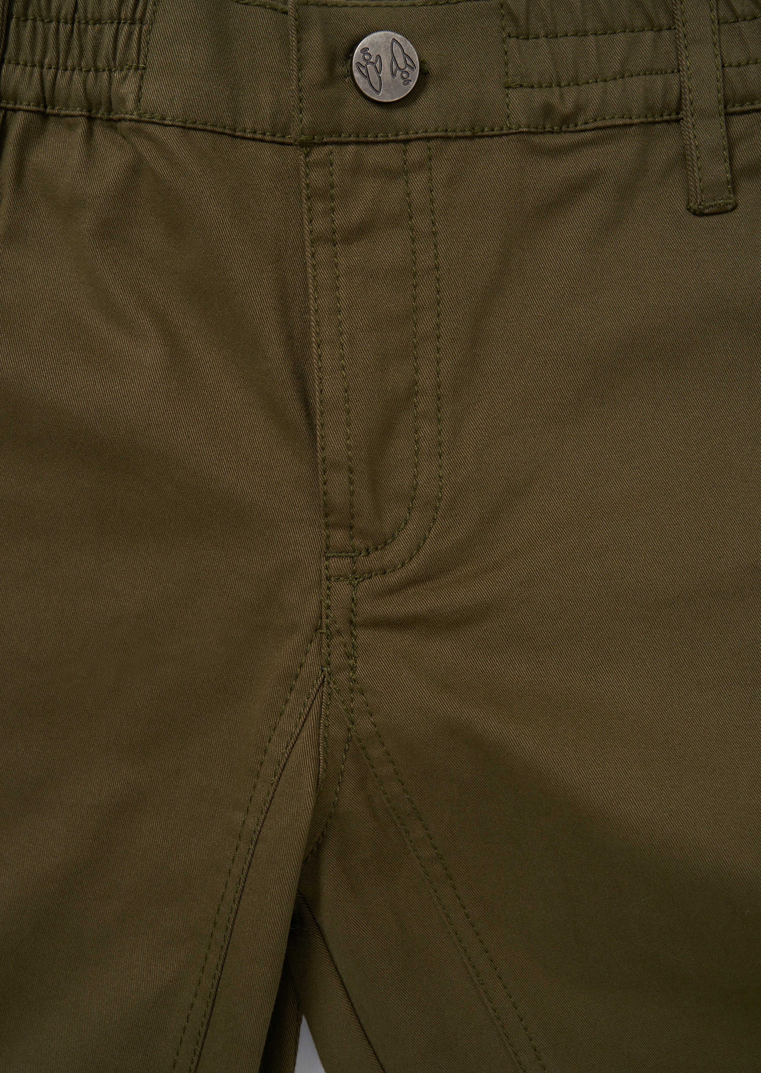 Boys Smart Cotton Solid Green Chino Pants