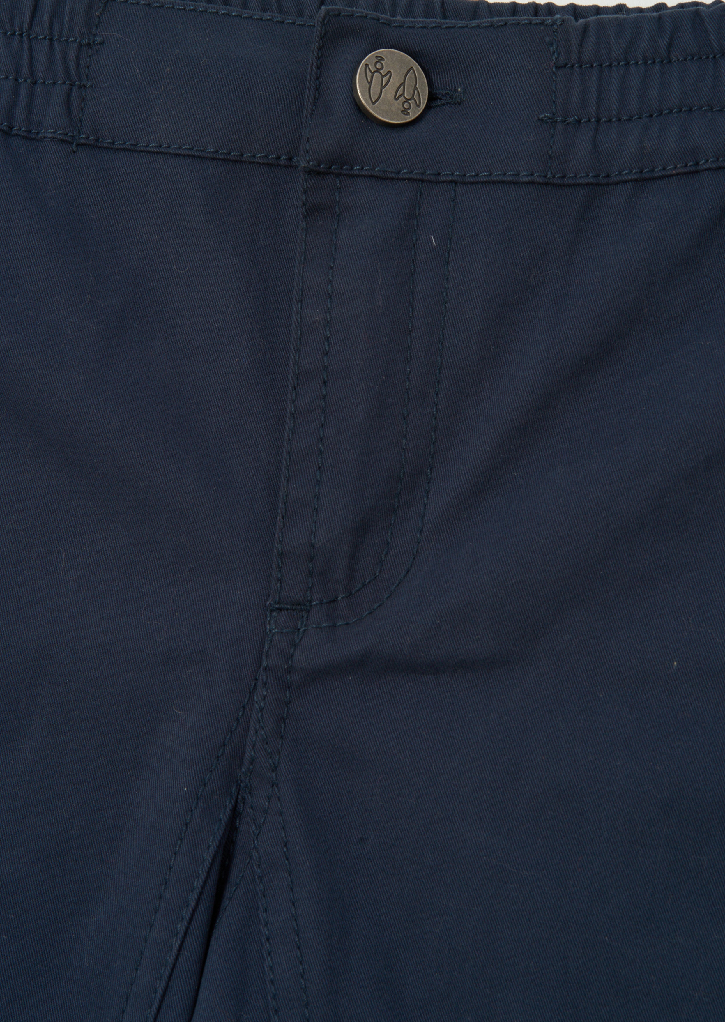 Boys Solid Cotton Blue Smart Chino Pants