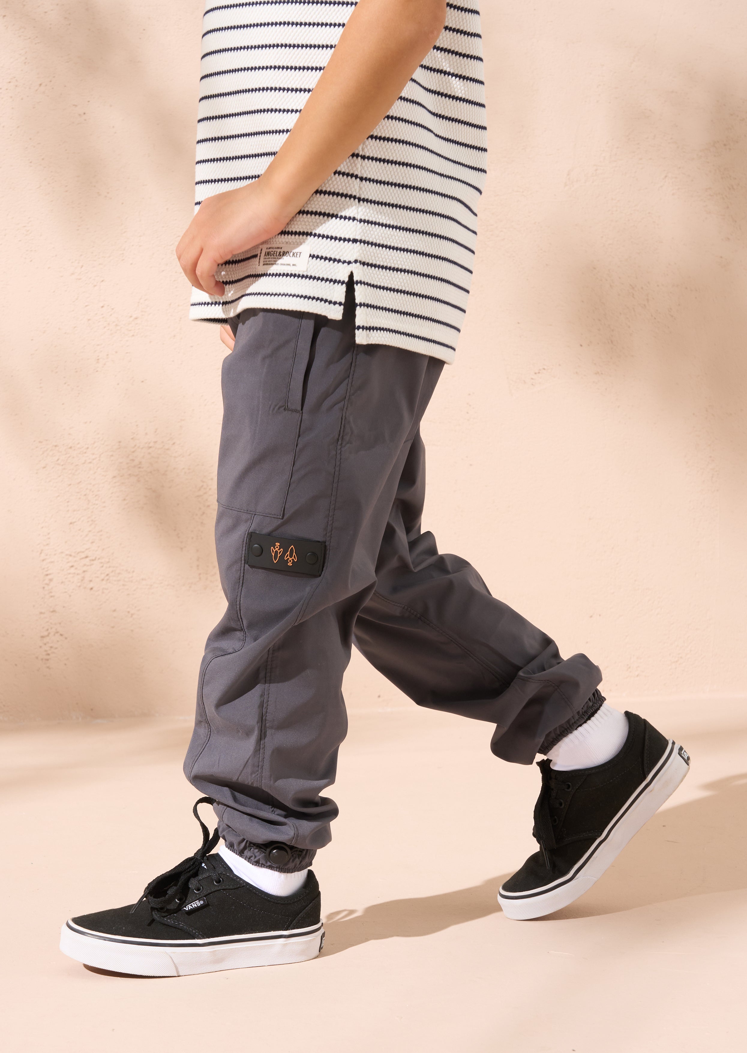 Clay Charcoal Stretch Woven Jogger