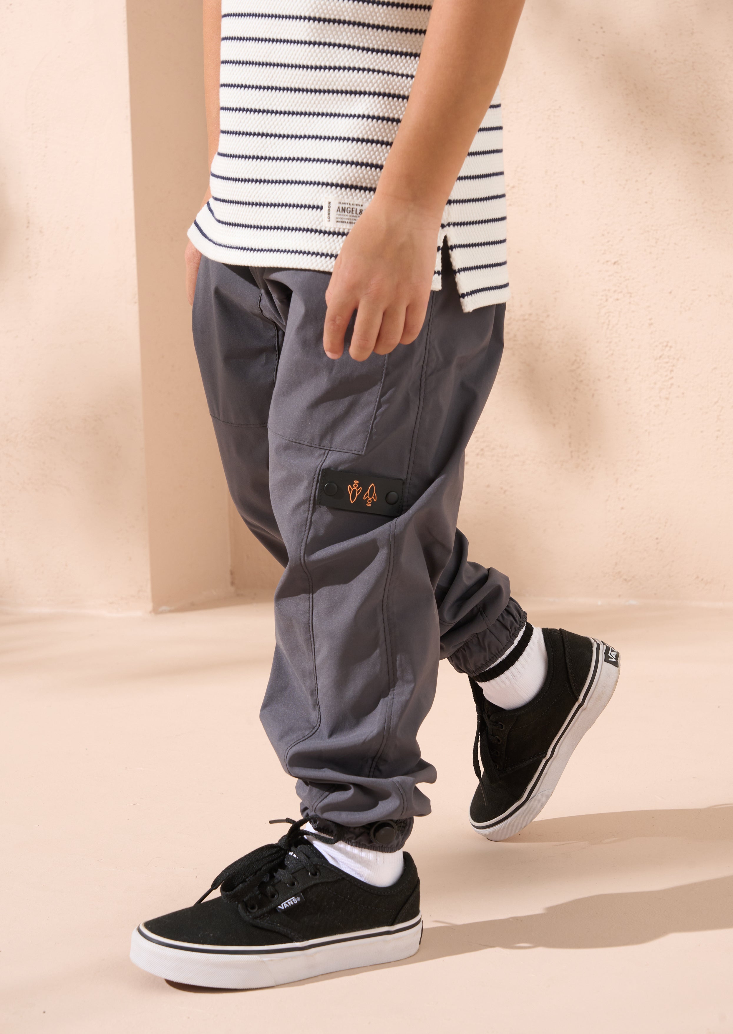 Clay Charcoal Stretch Woven Jogger