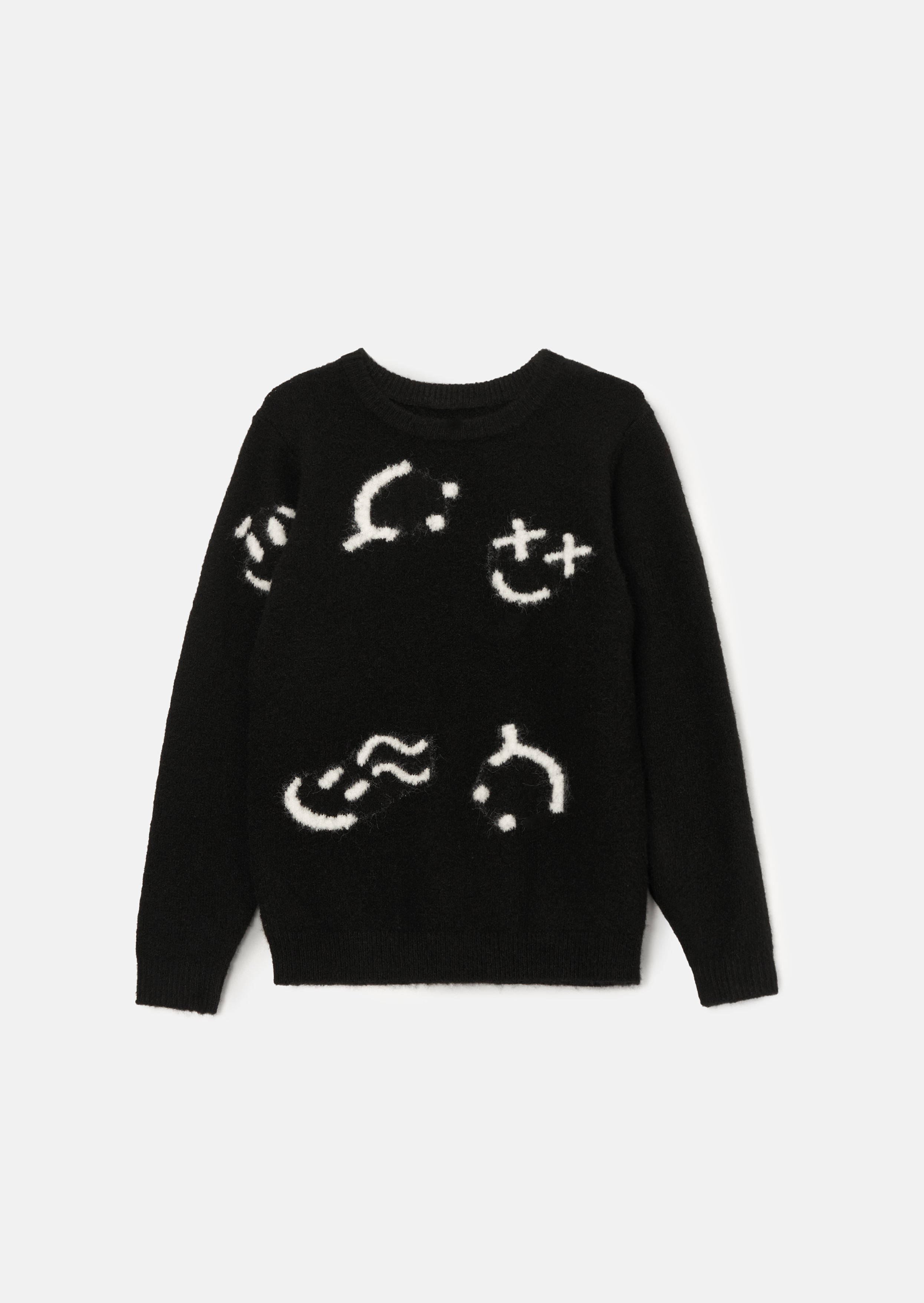 Jasper Black Smiley Jumper