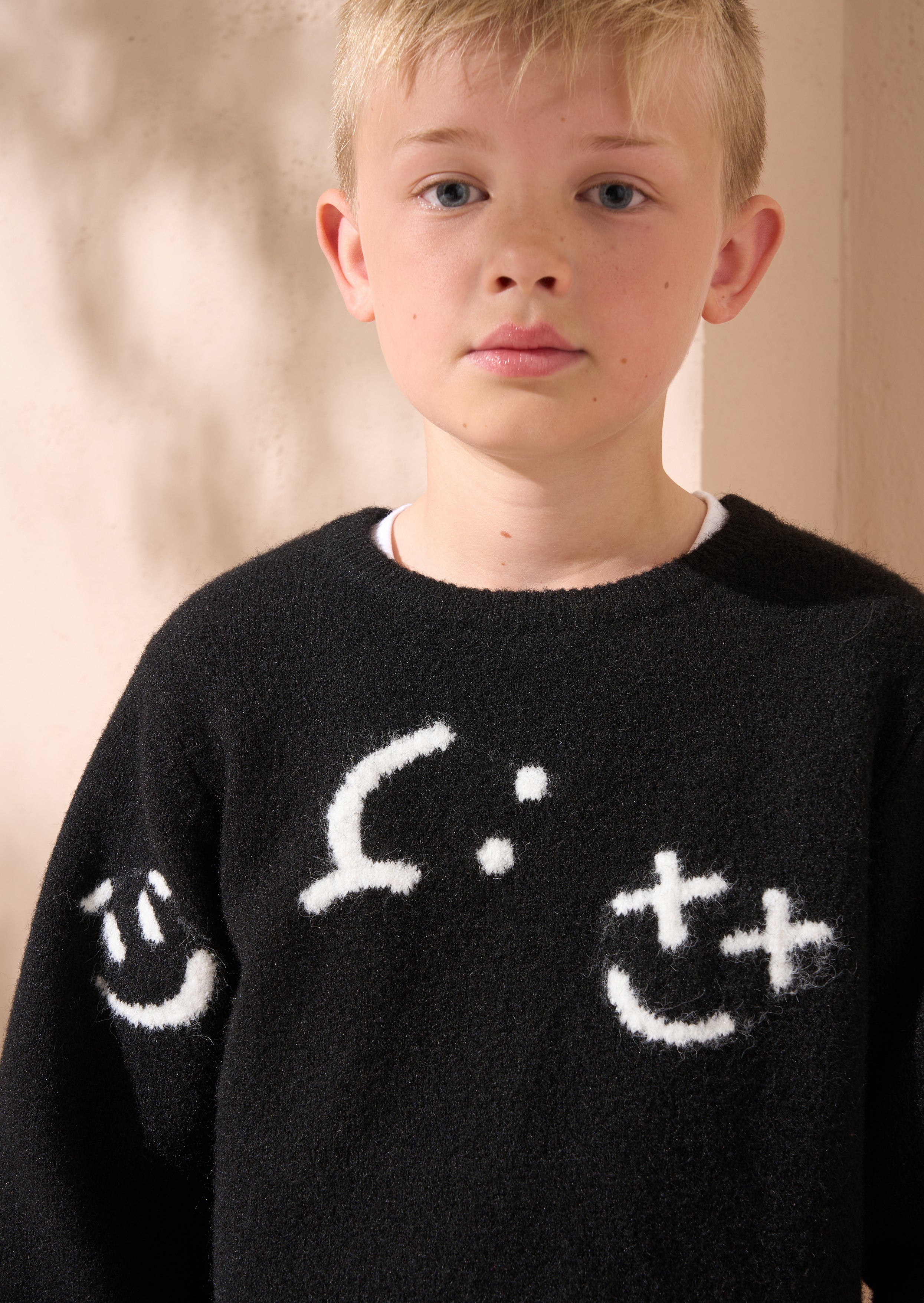 Jasper Black Smiley Jumper