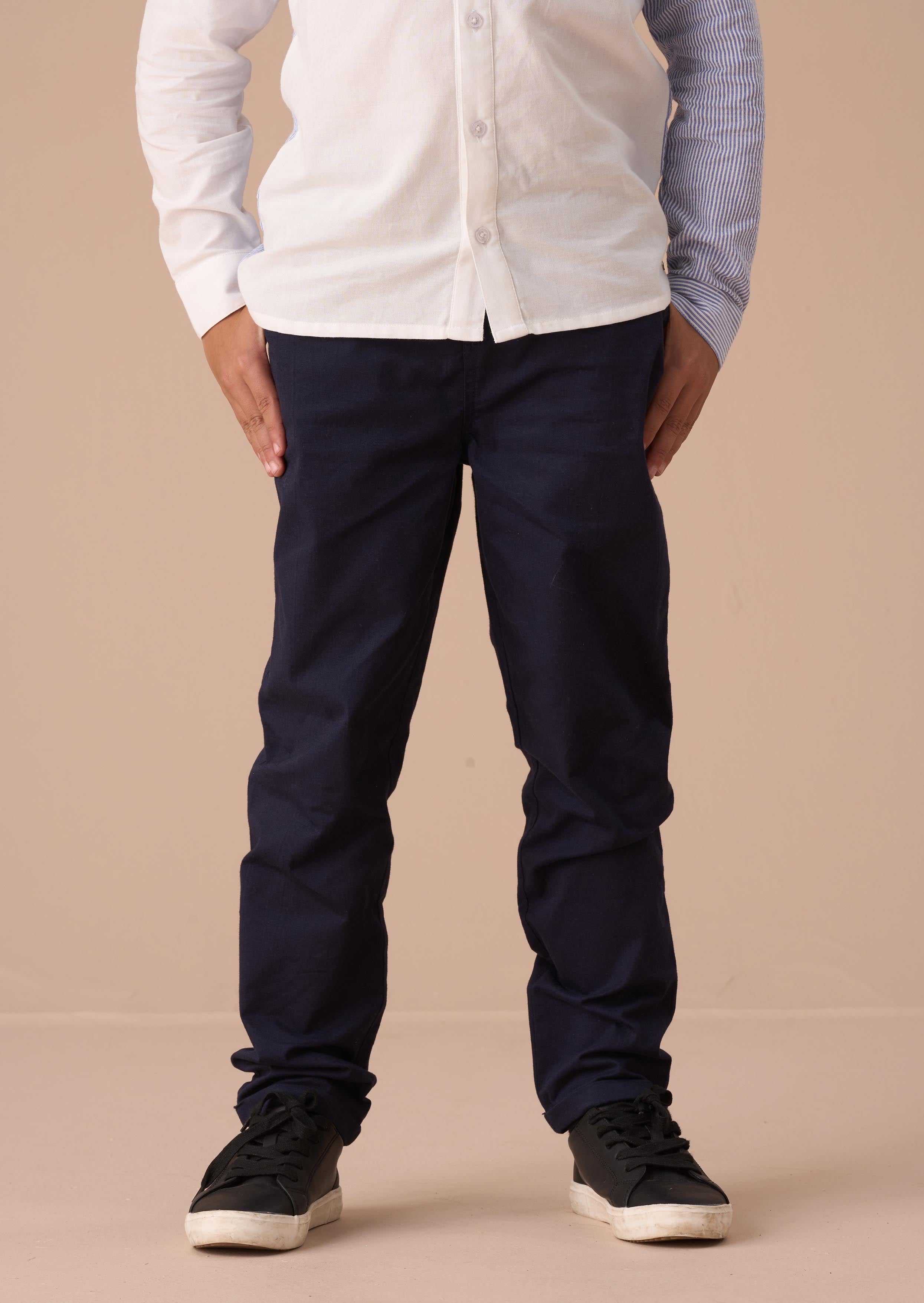 boy navy chino