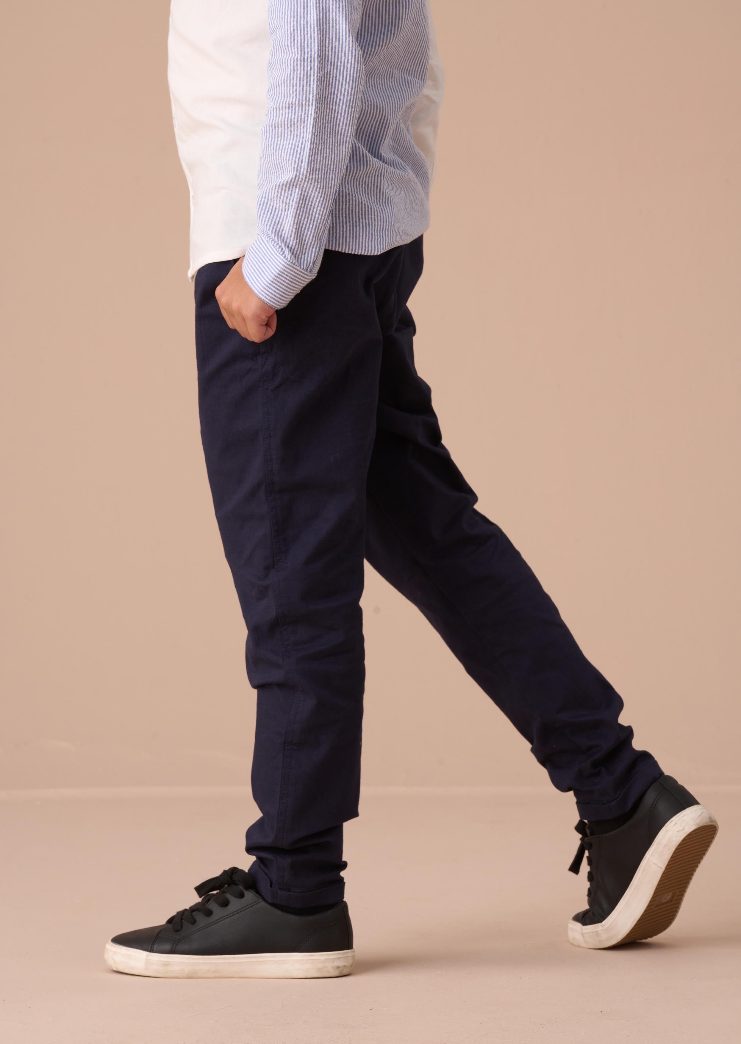 boys navy blue chino pants