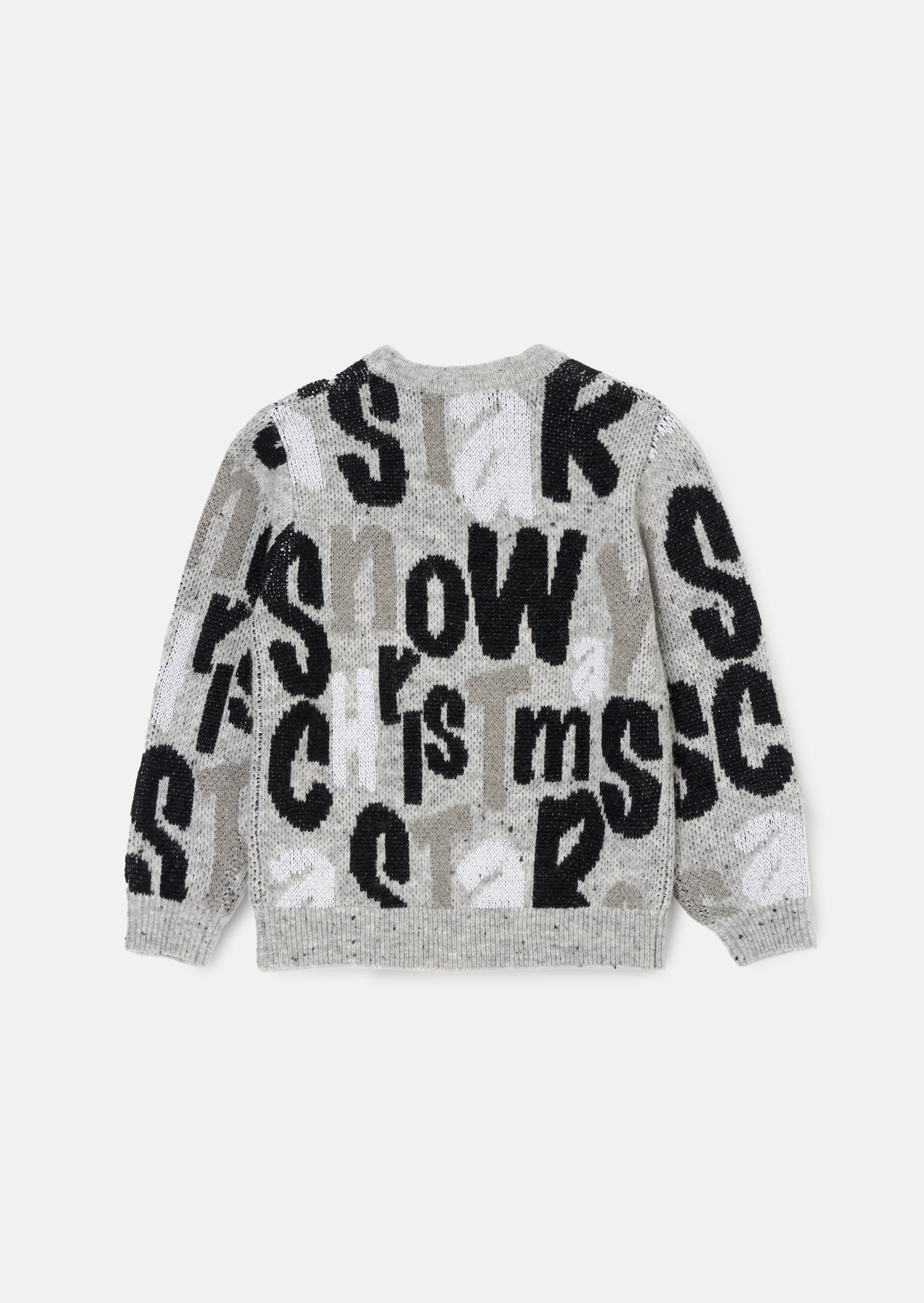 Bowen Grey Christmas Slogan Knit