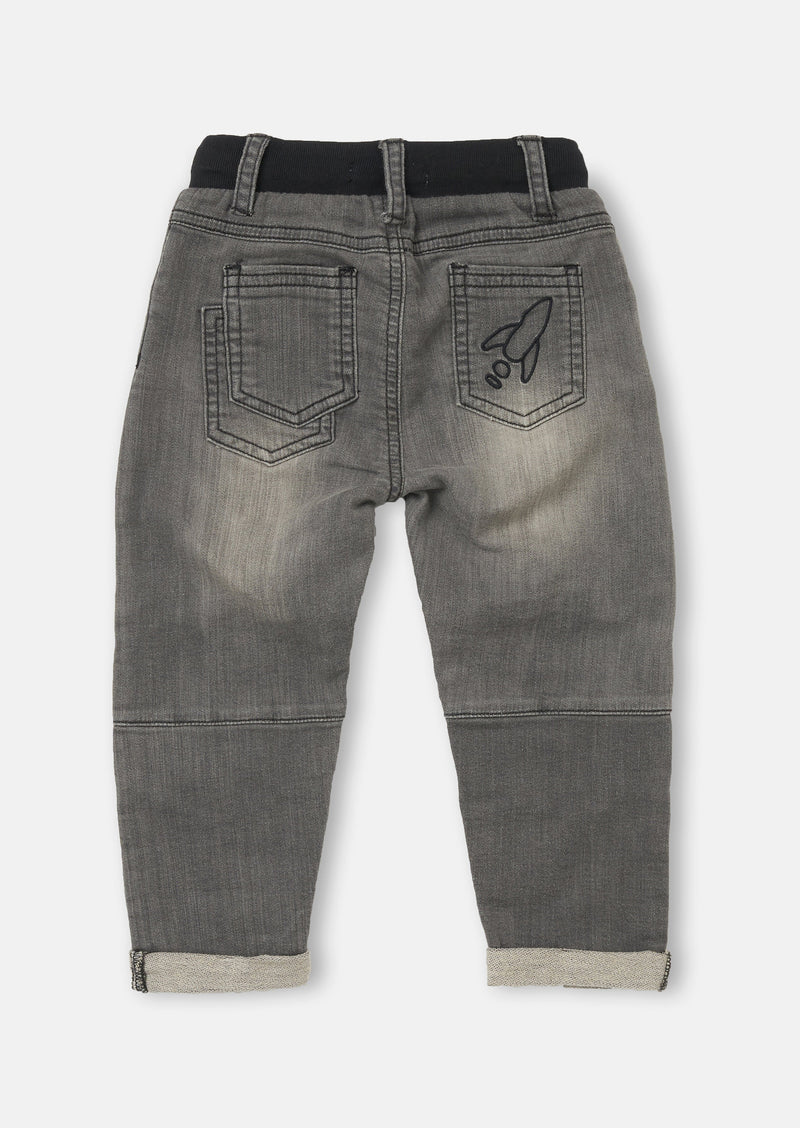 Boys Cotton Grey Denim Jeans