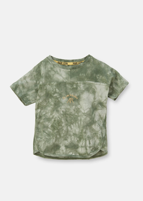 Boys Cotton Green Round Neck T-Shirt