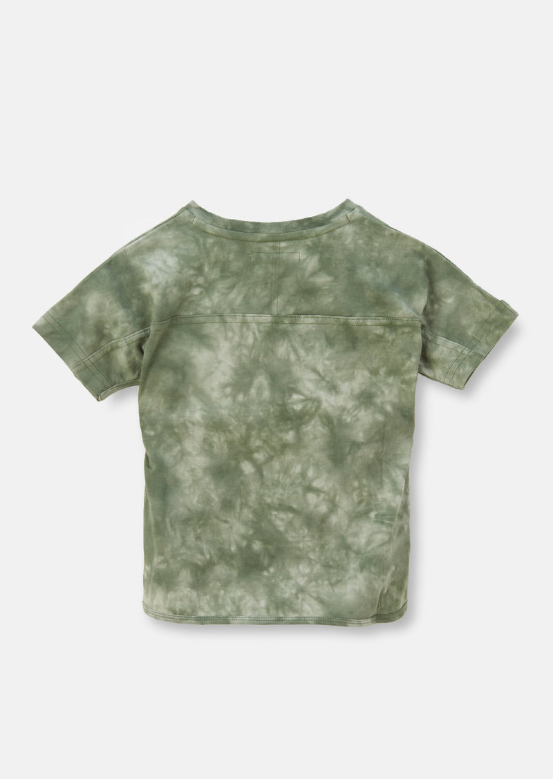 Boys Cotton Green Round Neck T-Shirt