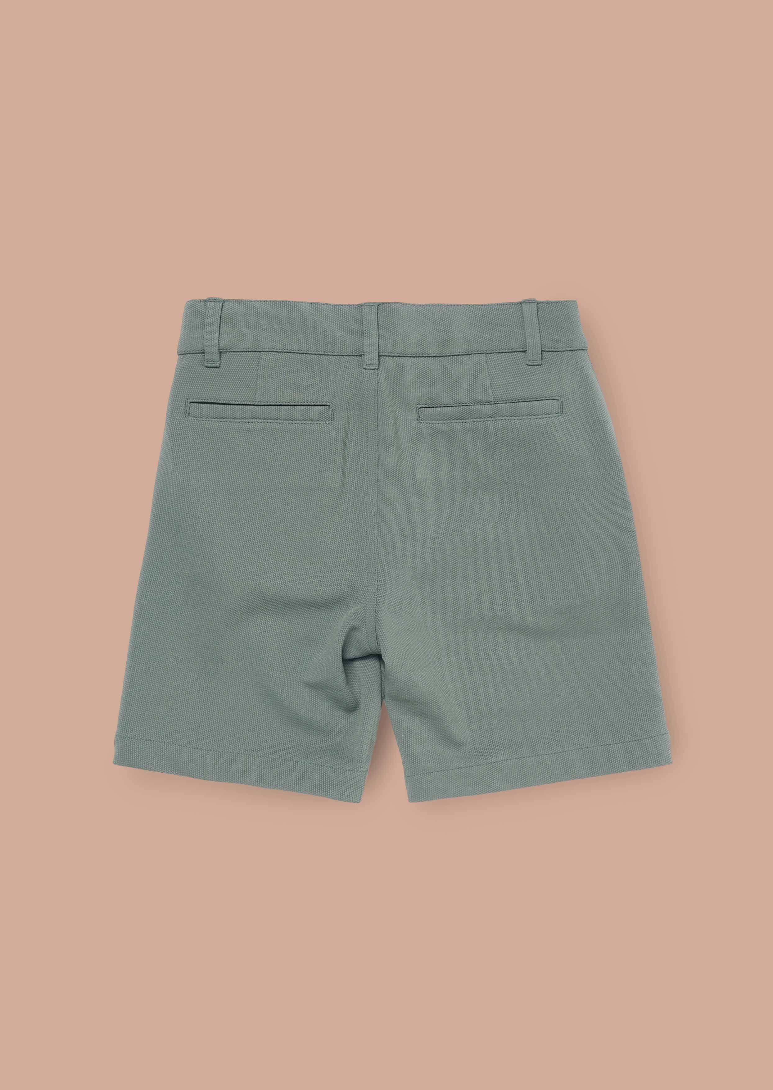 online boys Green Smart Textured Short