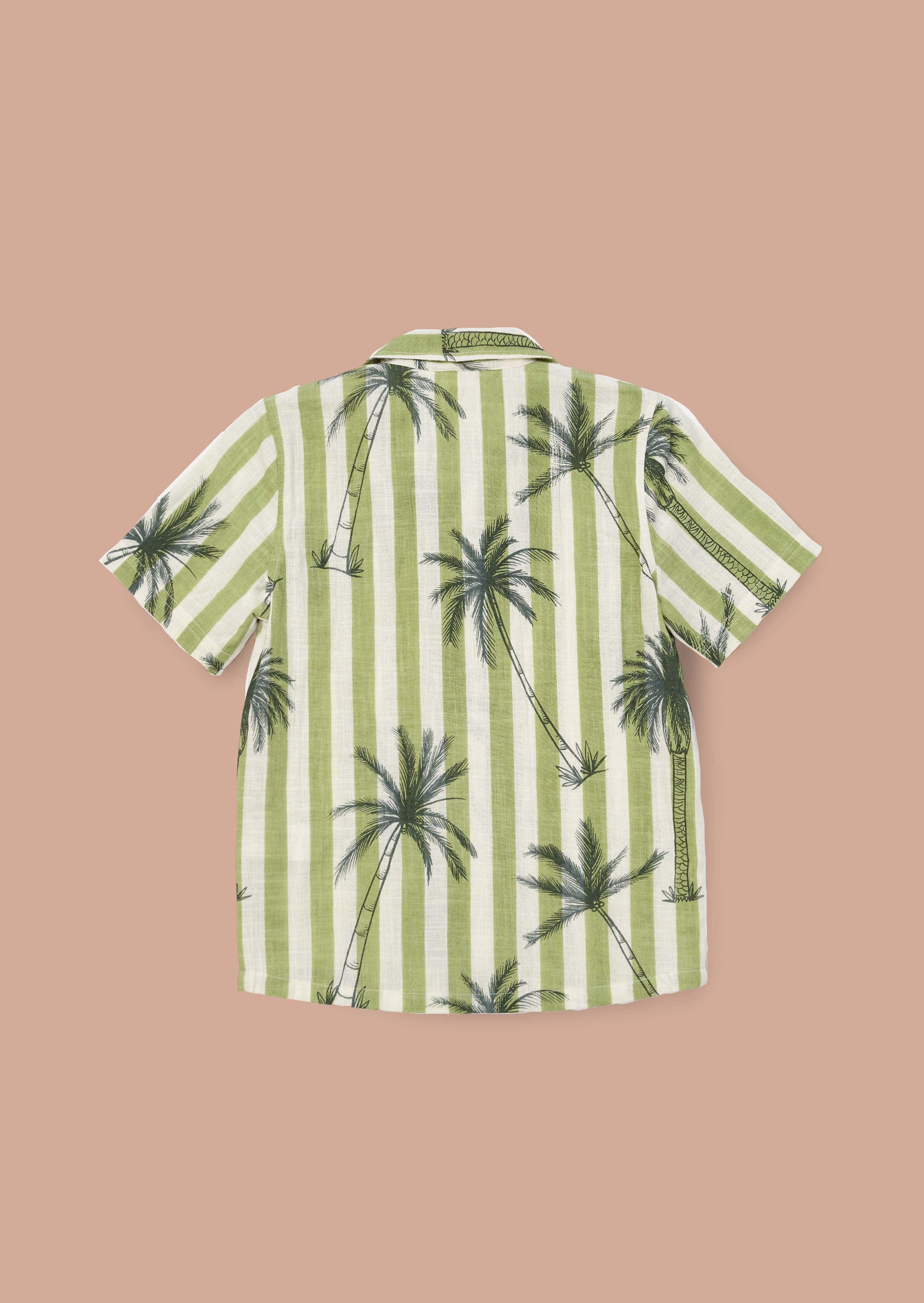 buy Green Palm Print Resort Shirt