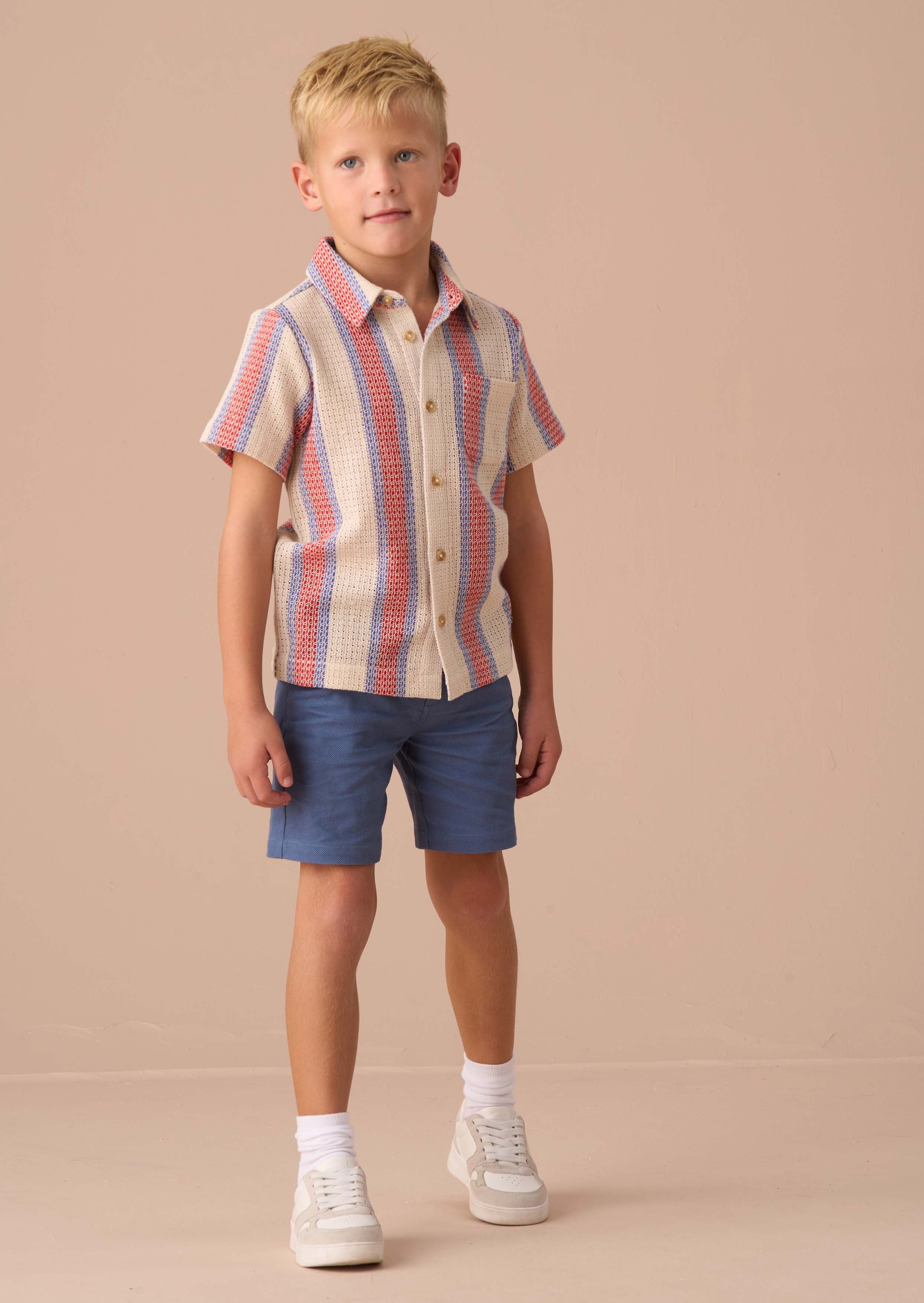 online boys Stone Stripe Knitted Shirt