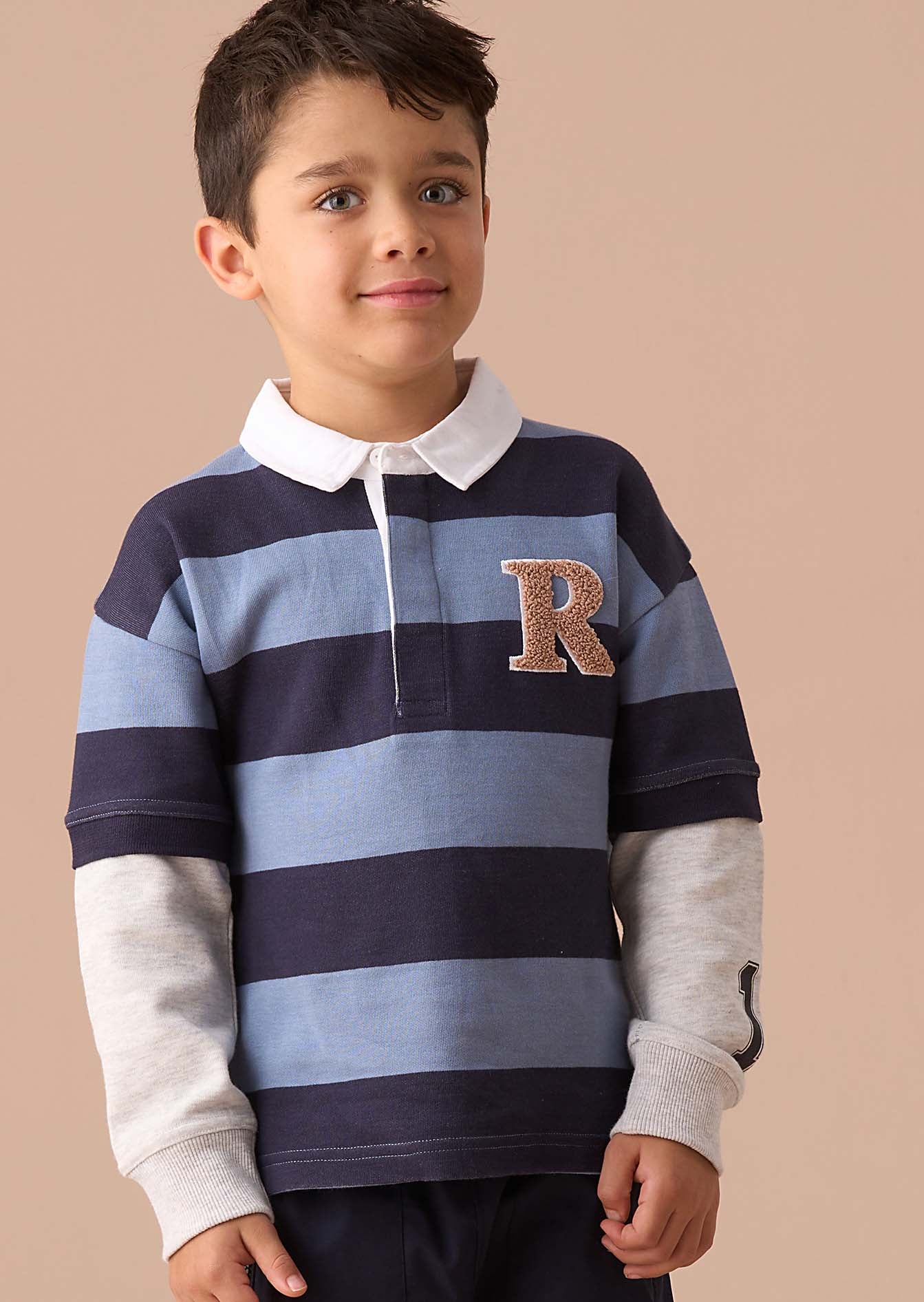 boy Blue Branded Stripe Twofer Rugby