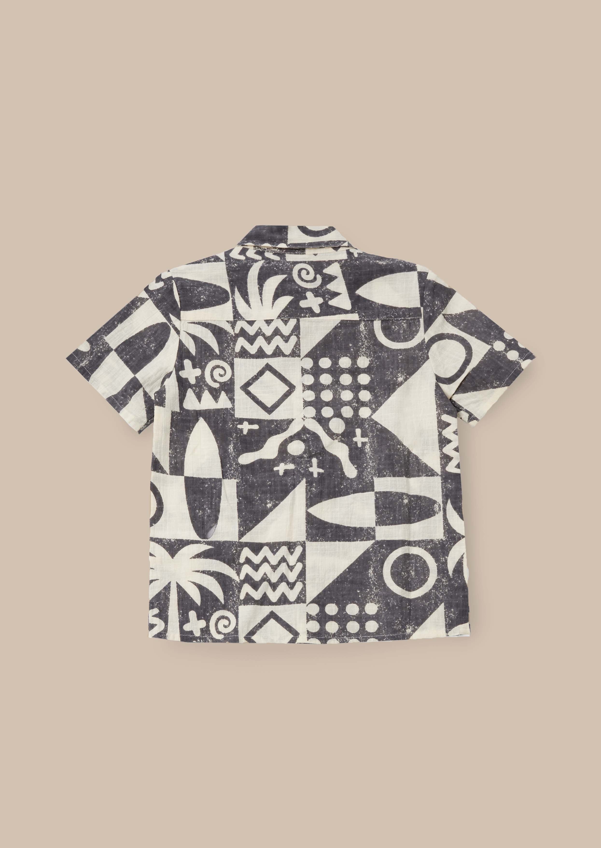 Bau Black Printed Holiday Shirt