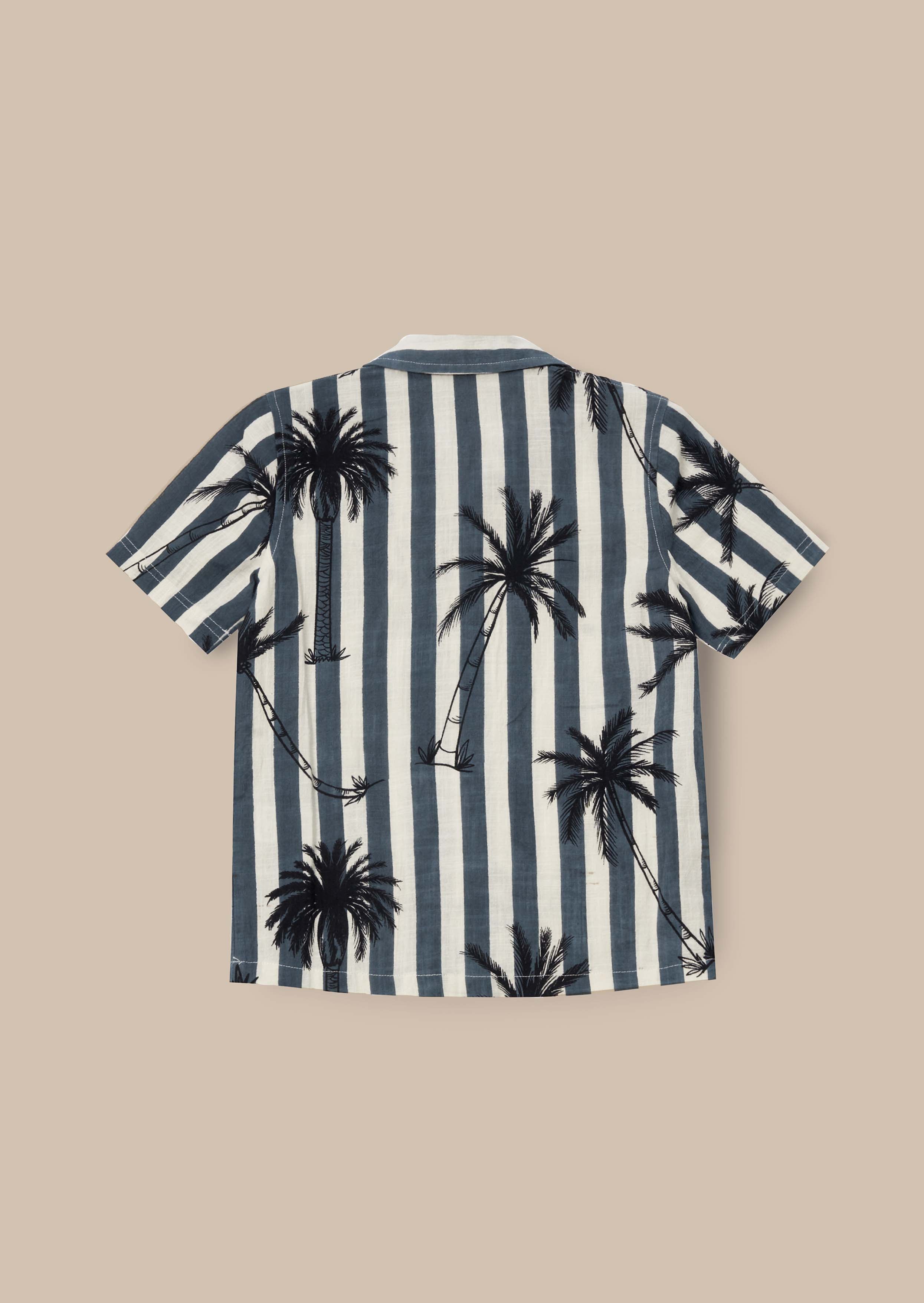 Jamie Black Palm Print Resort Shirt