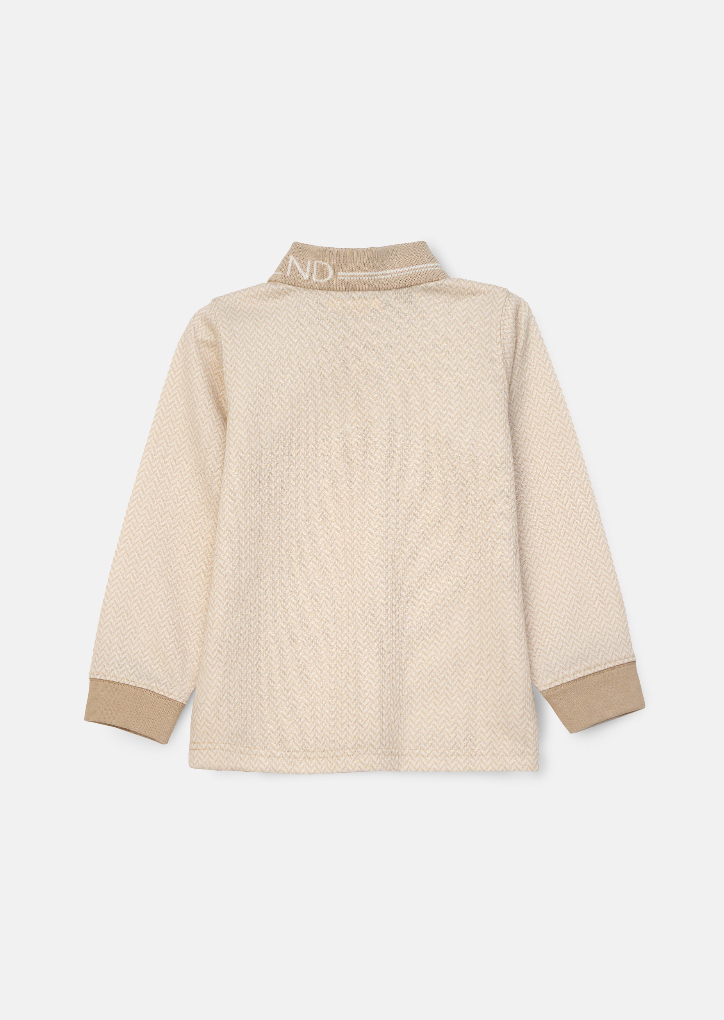 Finn Cream Smart Long Sleeve Polo