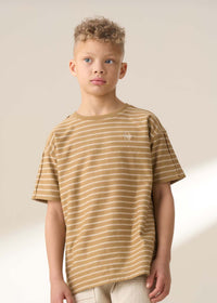 Ash Brown Textured T Shirt