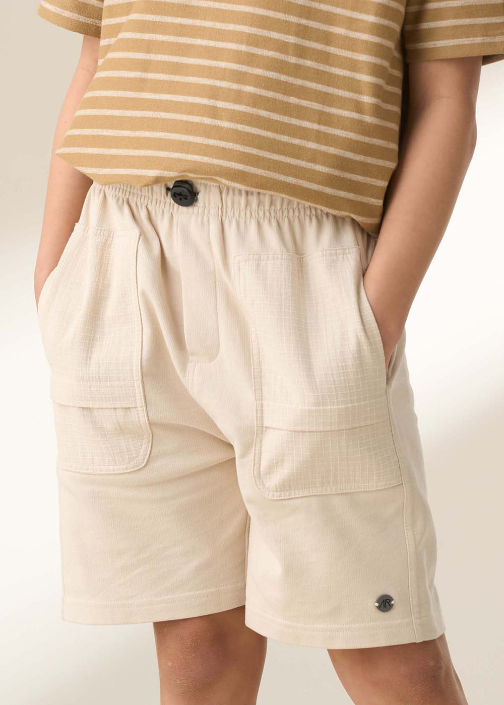 Neil Blue Patch Work Shorts