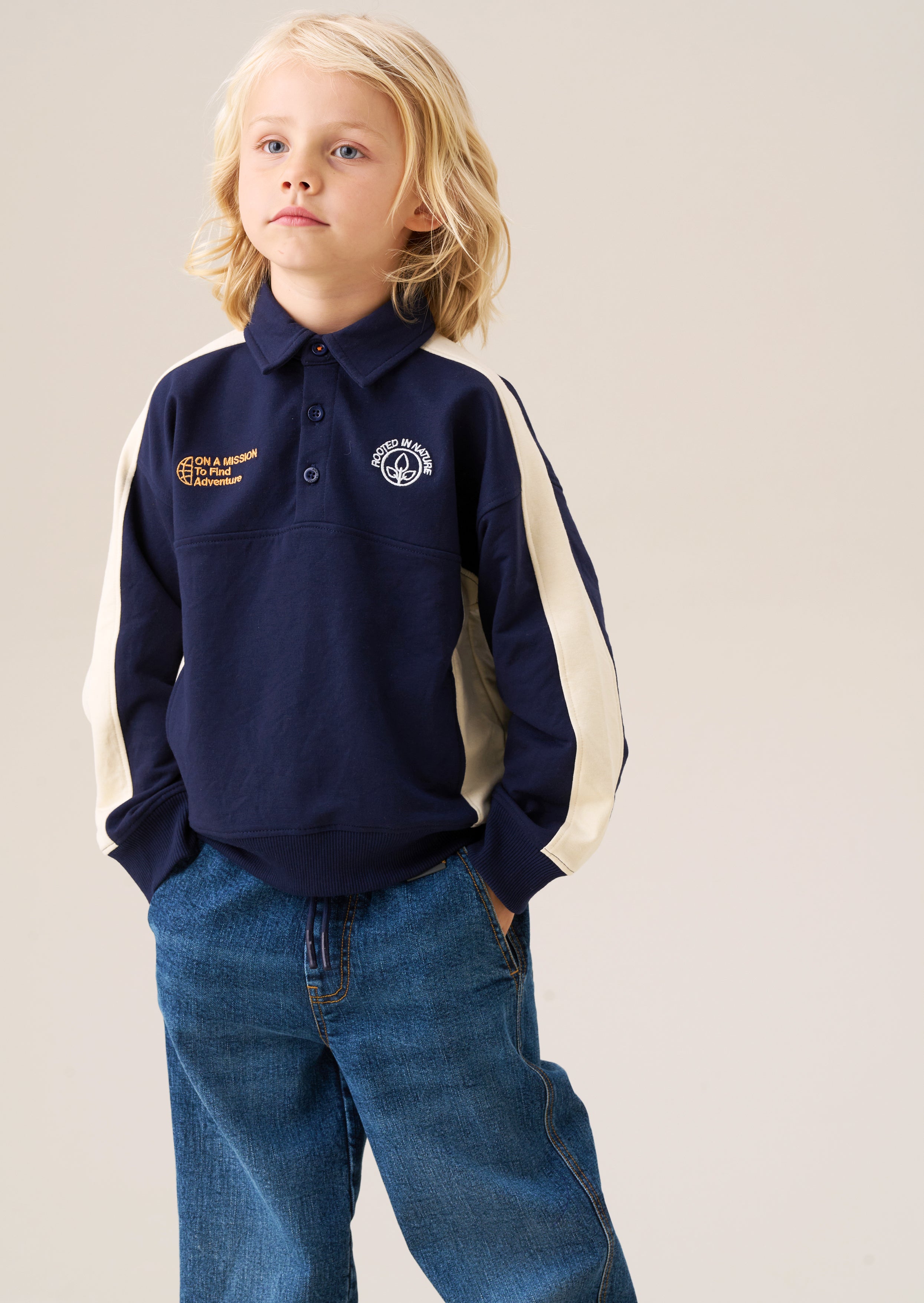 Wyatt Button Neck Sweatshirt