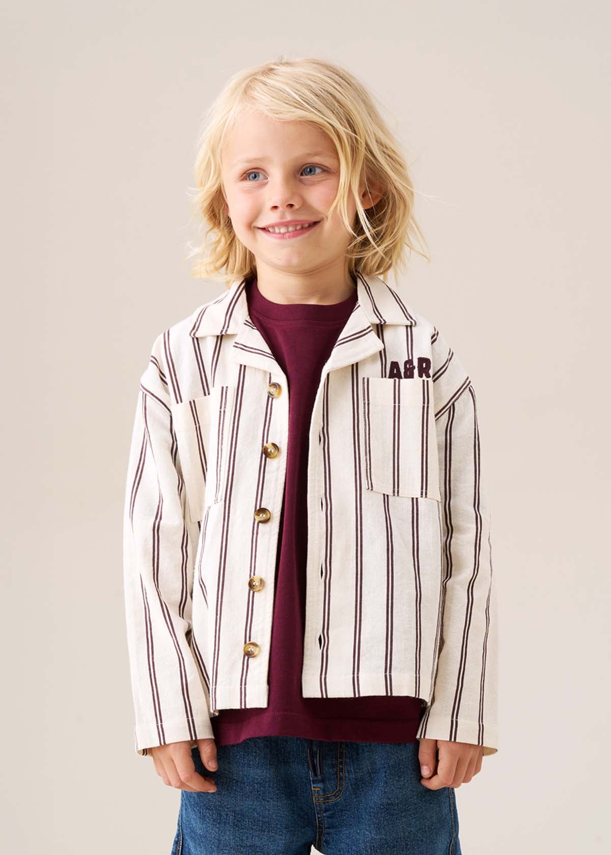 Cooper Stripe Canvas Shacket
