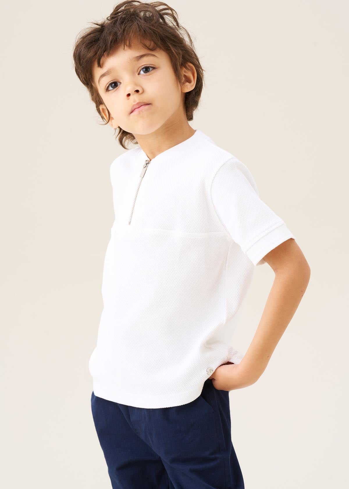white collar polo shirt boys