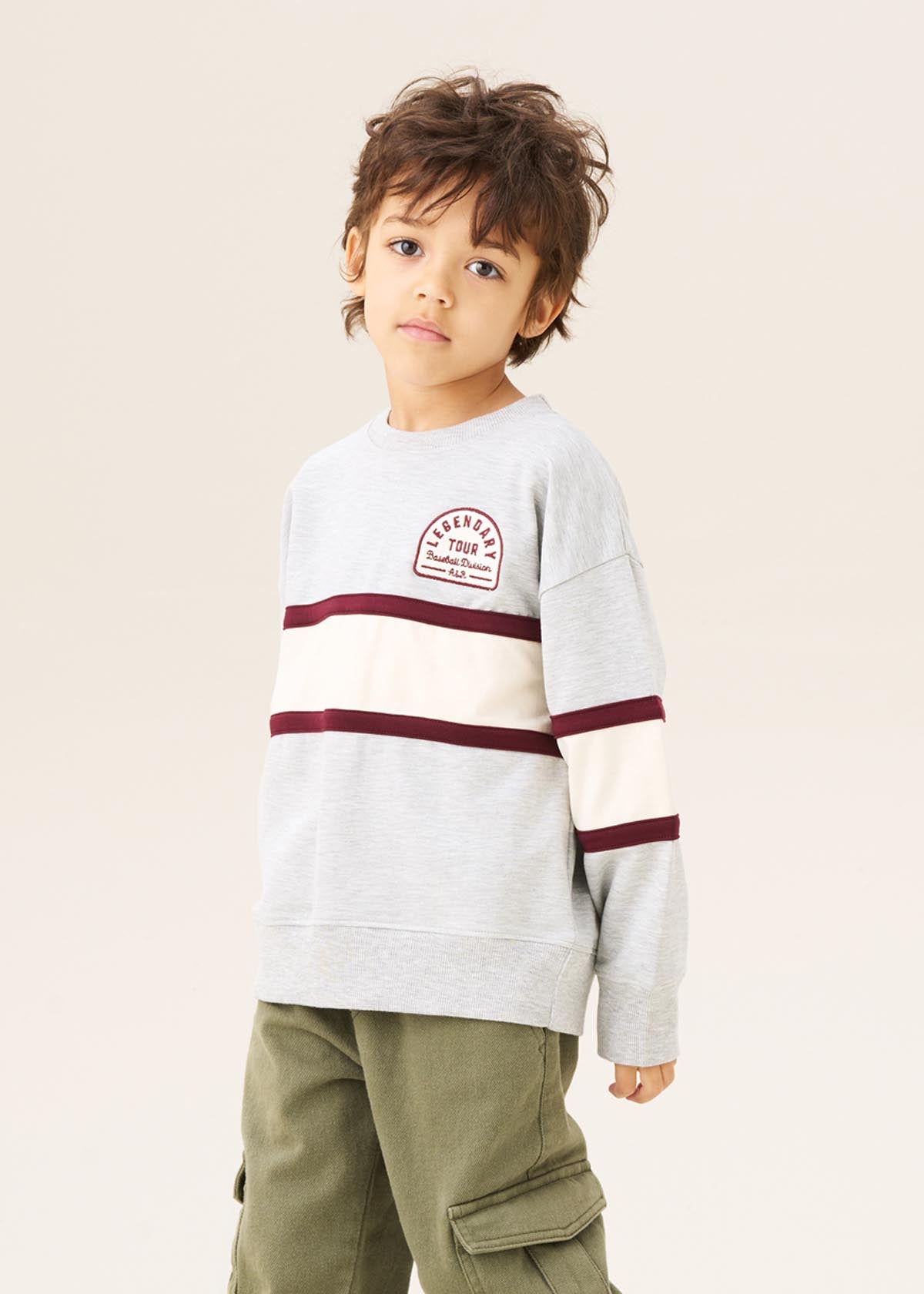 cotton boys sweatshirt grey
