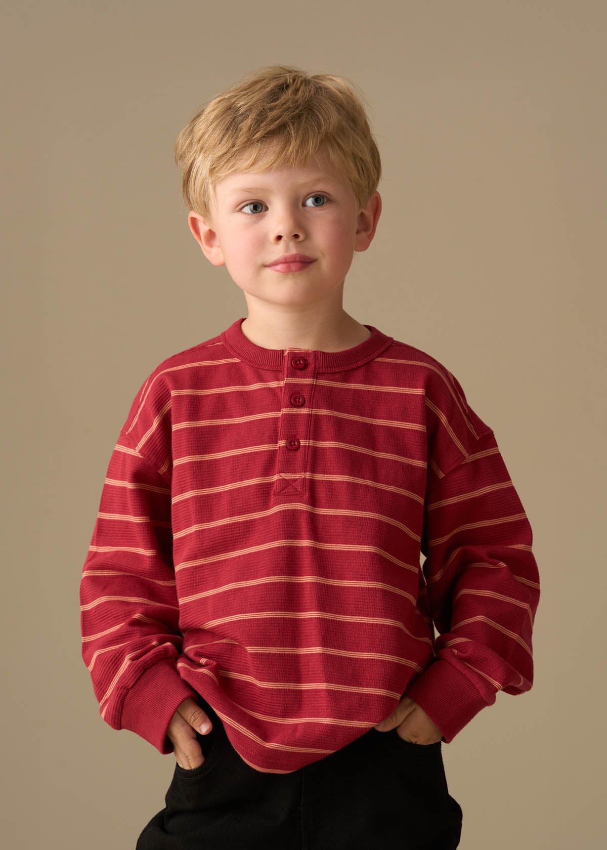 Maxwell Yarn Dyed Stripe Top - Red