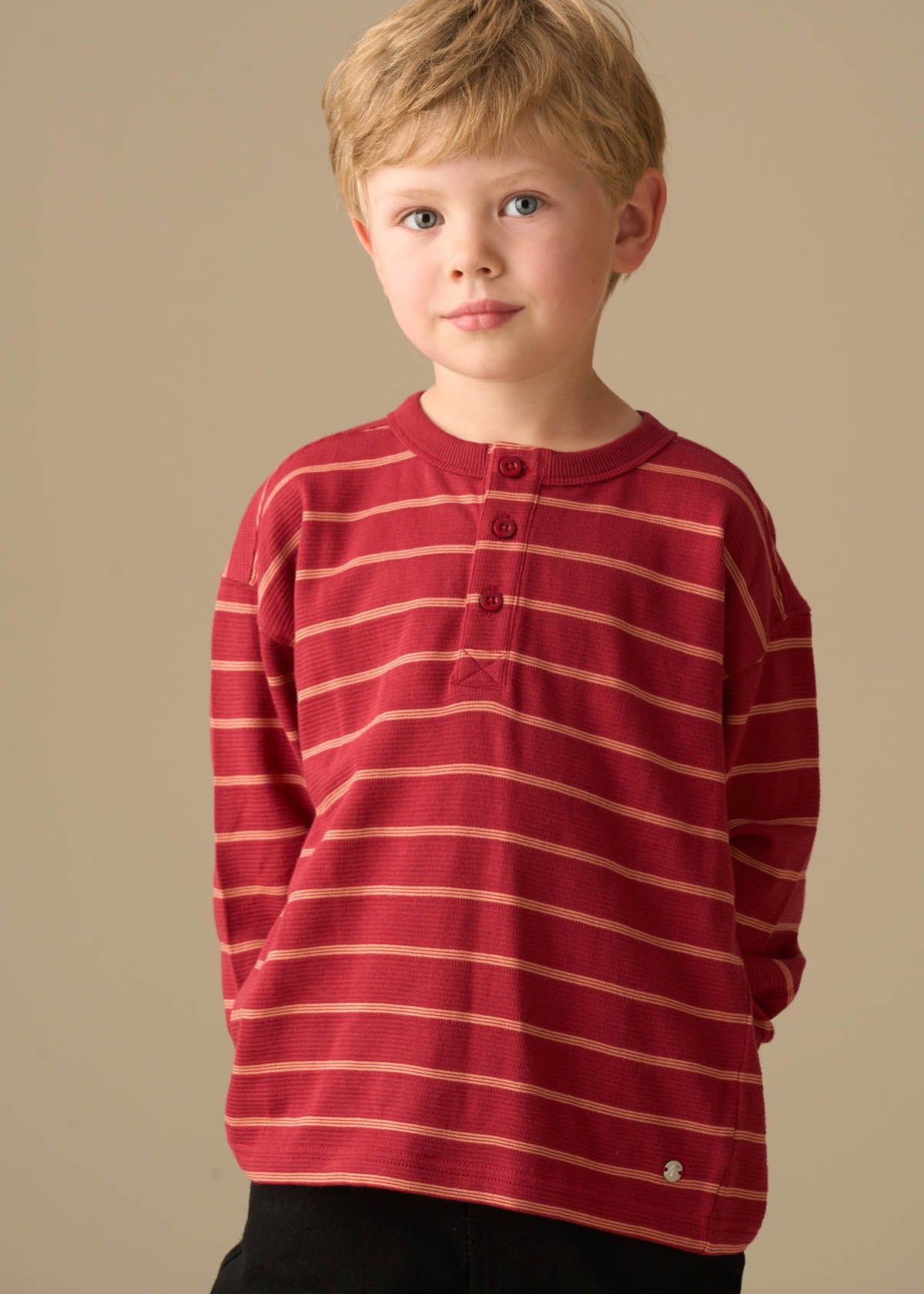 Maxwell Yarn Dyed Stripe Top - Red