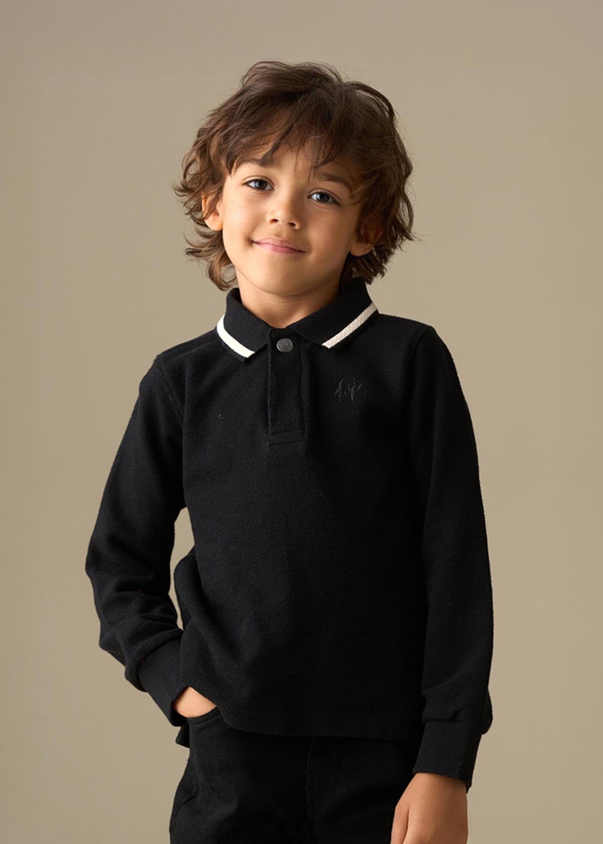 Tucker Tipped Polo Shirt - Black